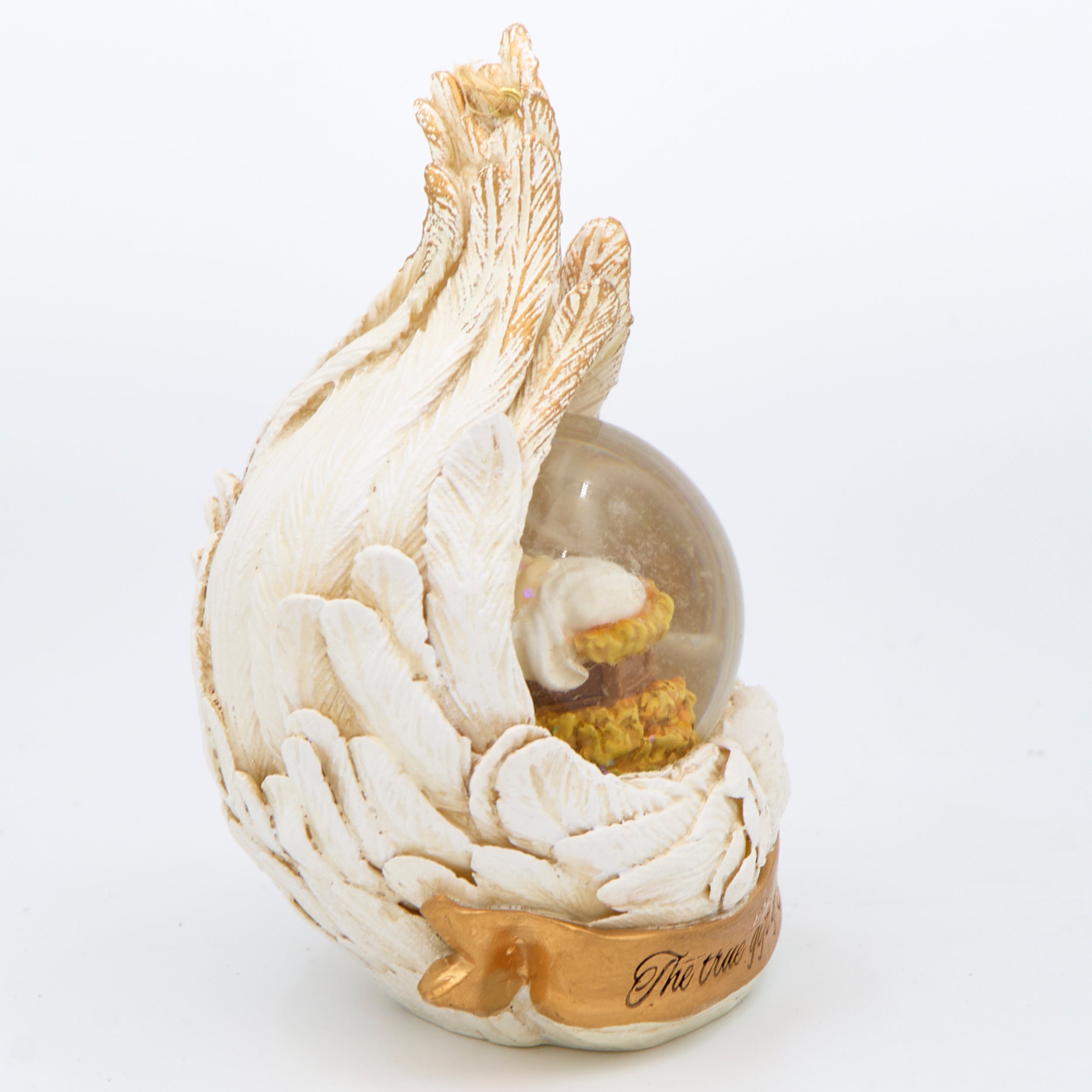 Glitterdome Baby Jesus in Angel Wings Ornament