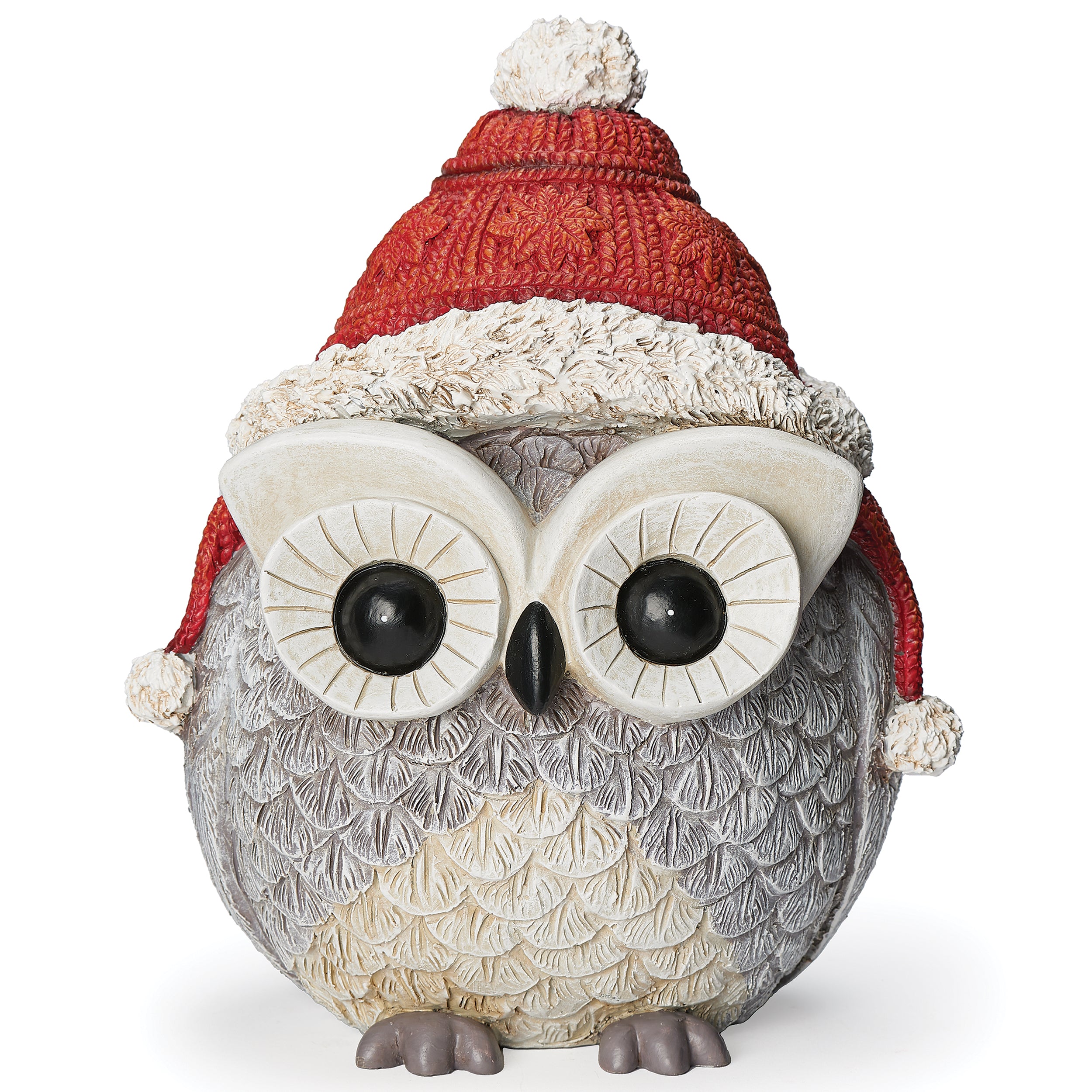 Pudgy Pals Christmas Owl Garden Statue