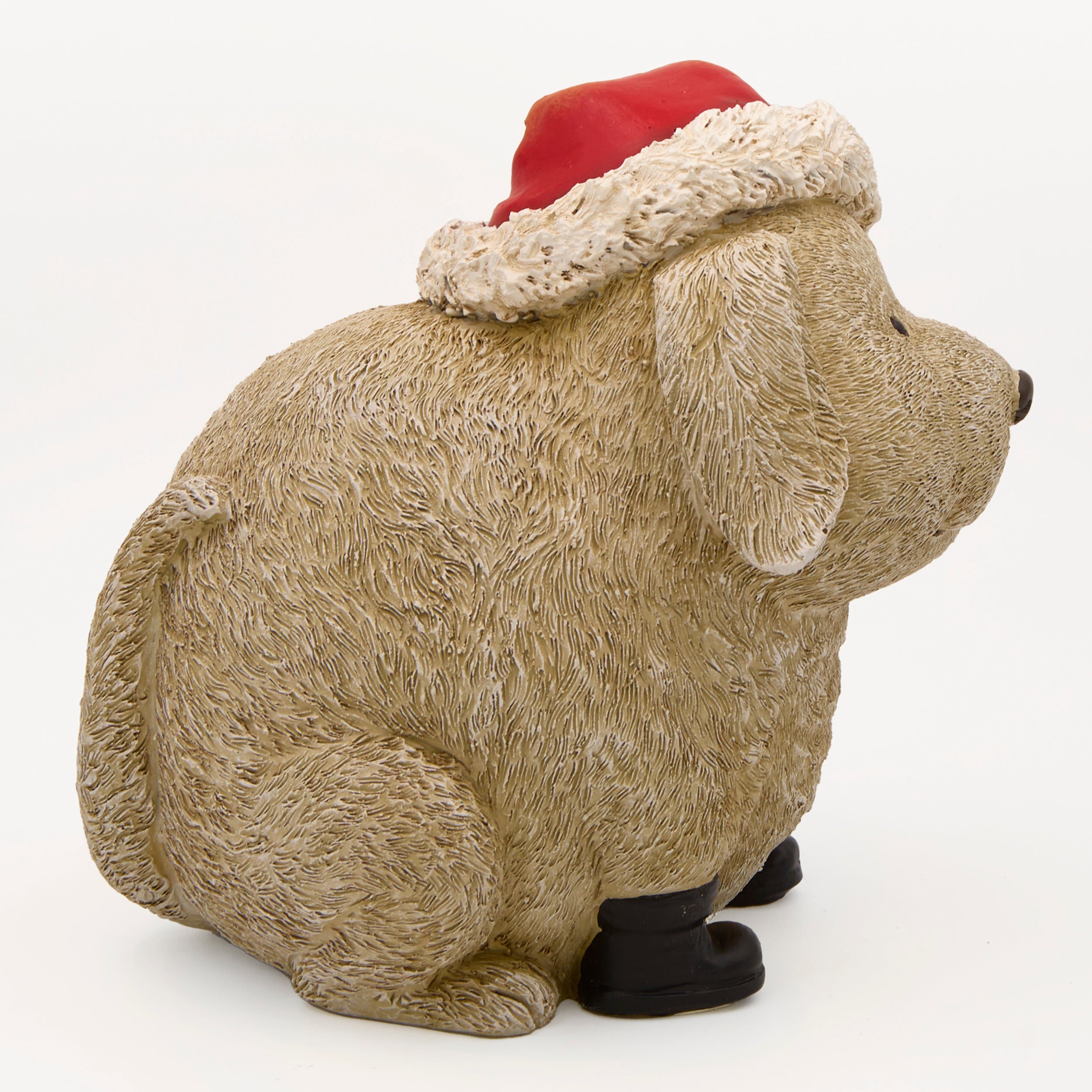 Pudgy Pals Christmas Puppy Garden Statue