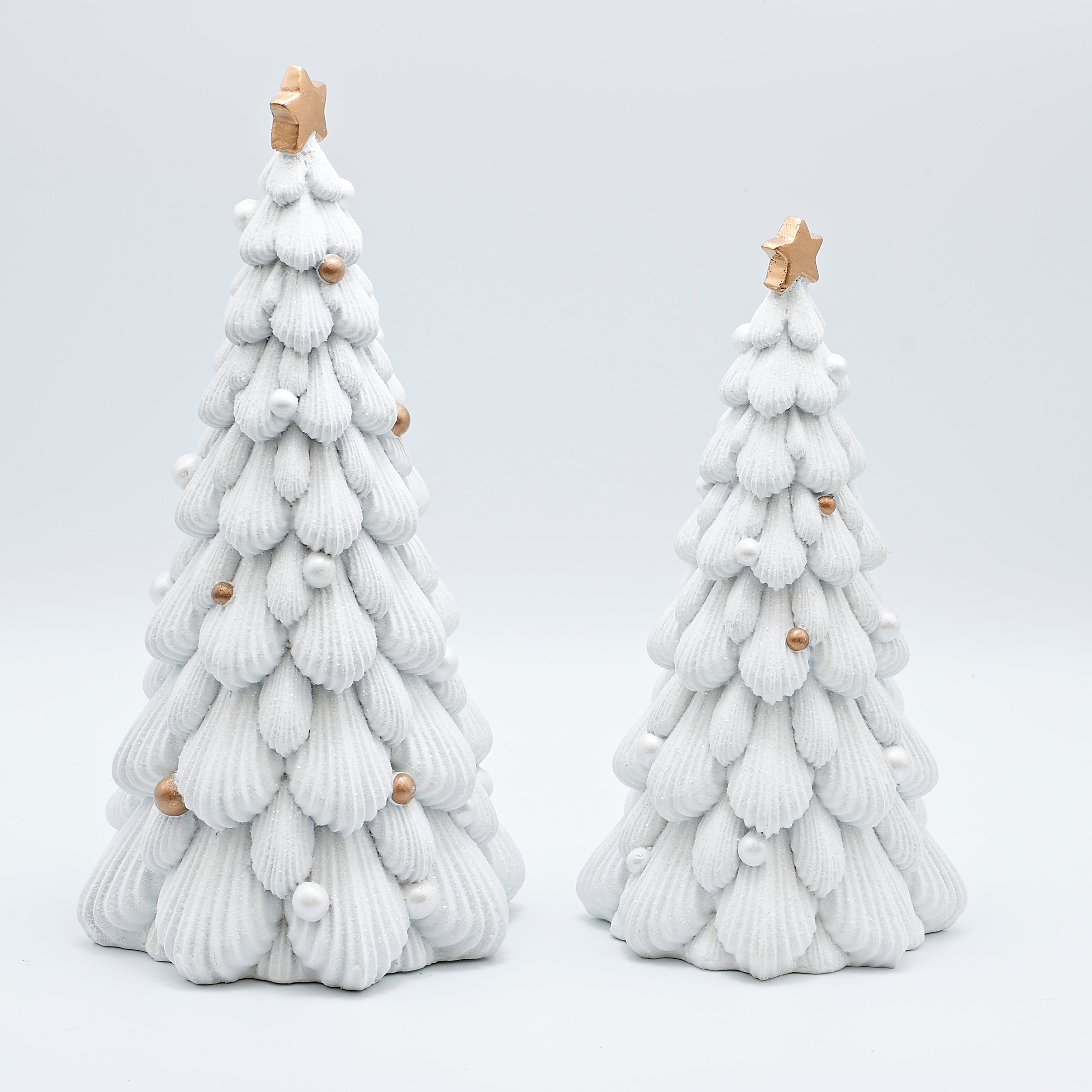 Piped Frosted Tree Set with Pearl Accents