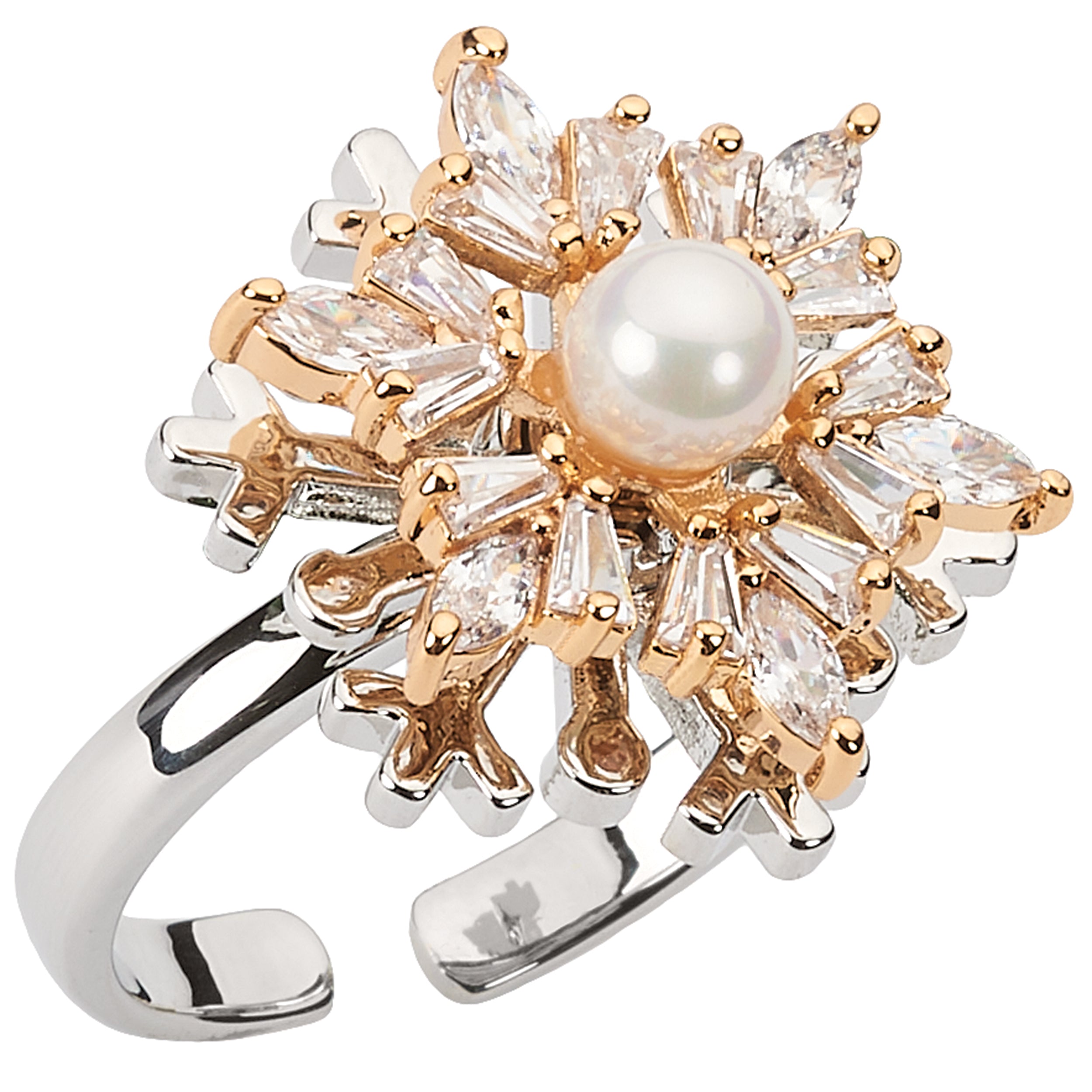 Clear Snowflake Spin Ring