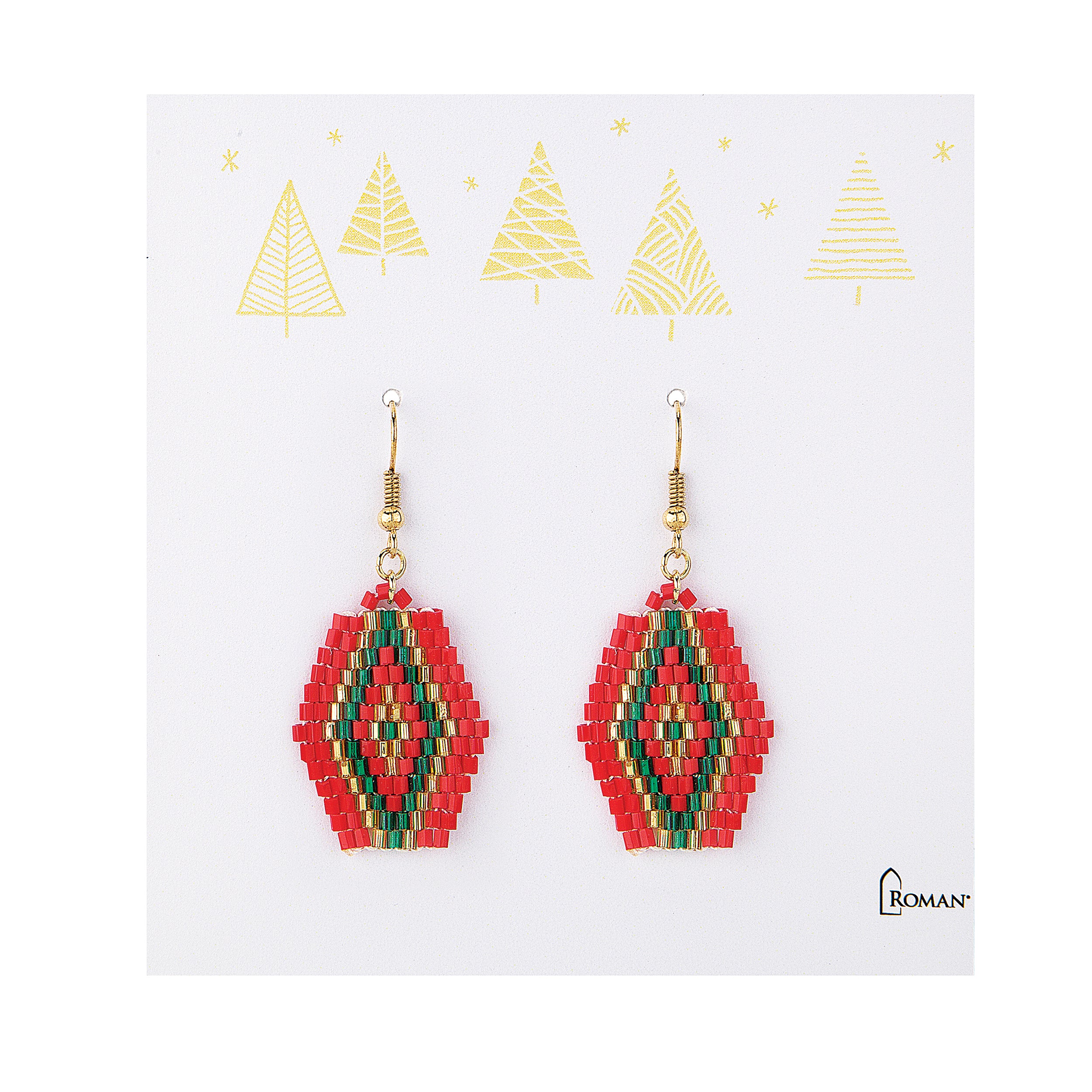 Christmas Woven Earrings