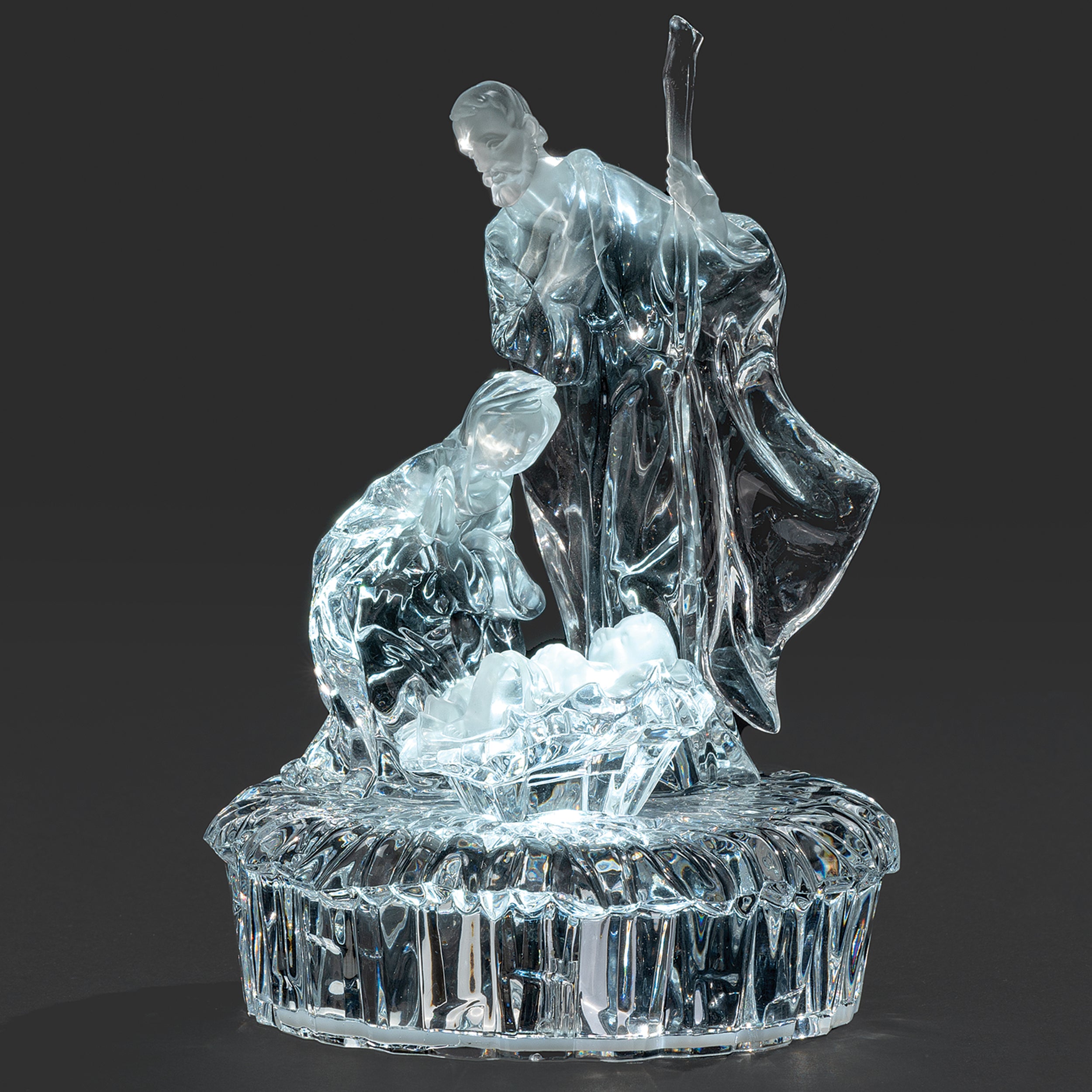 Lighted Acrylic Holy Family Nativity Scene