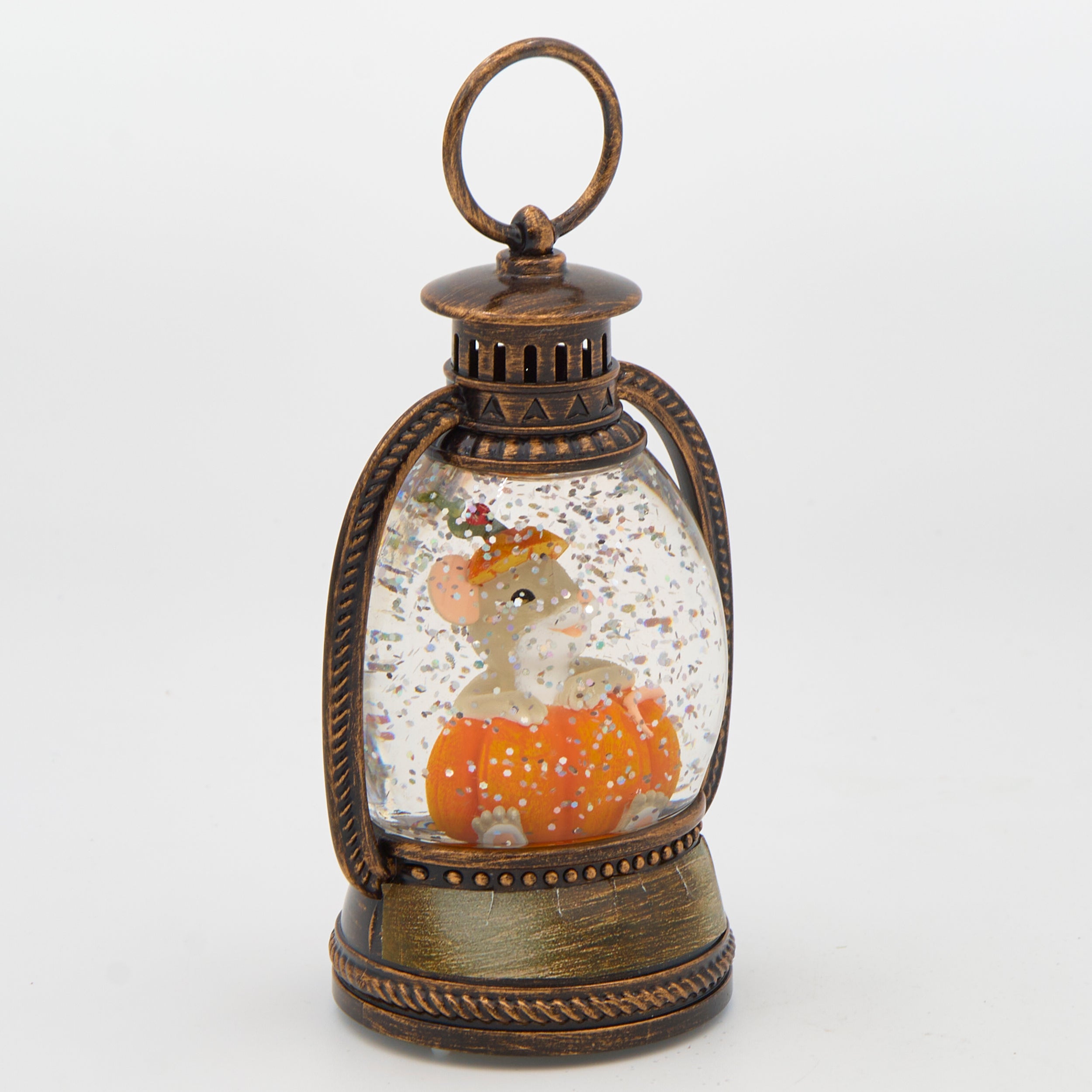 Charming Tails Lighted Lantern Fall Mouse Figure