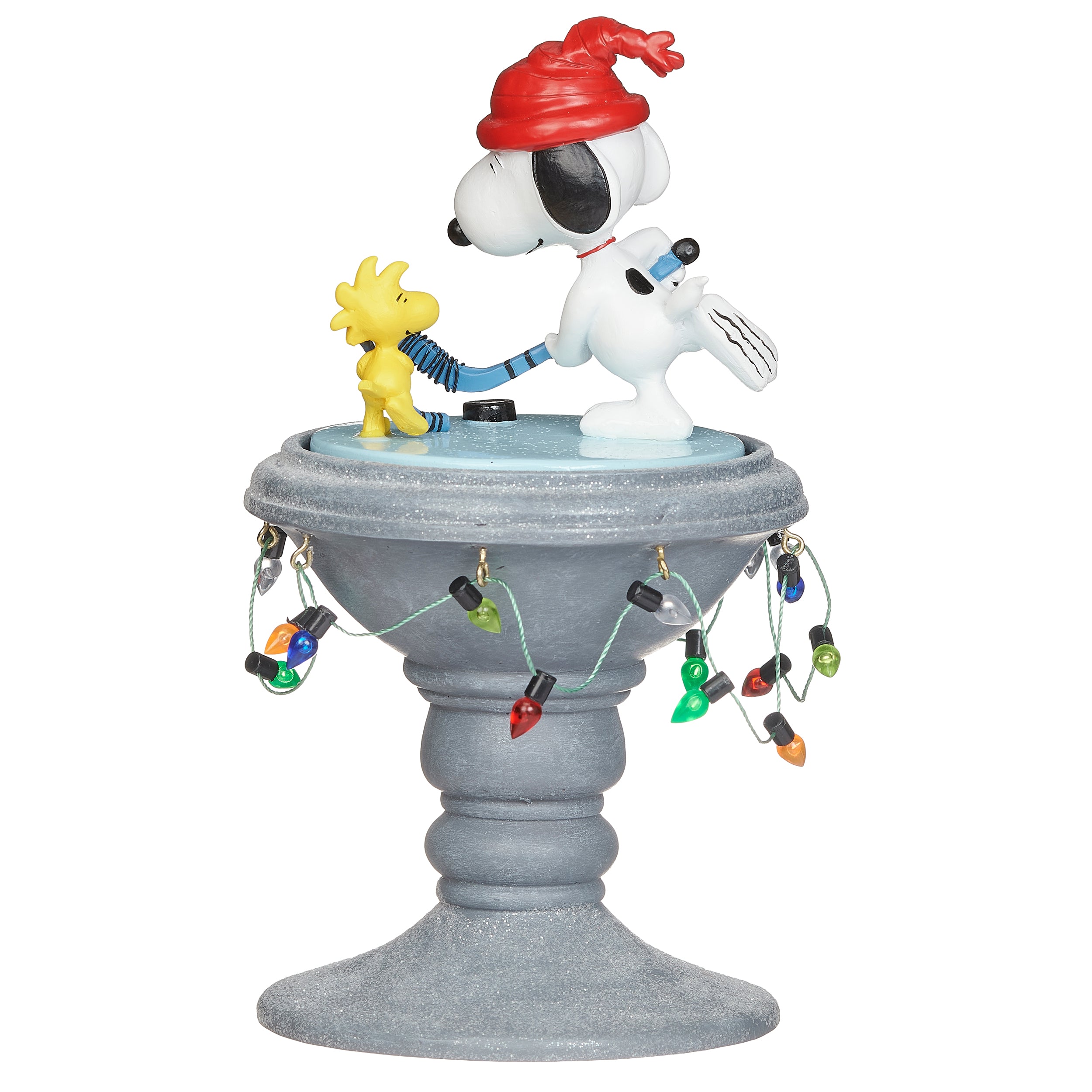 Peanuts Musical Birdbath Ice Rink with Rotation