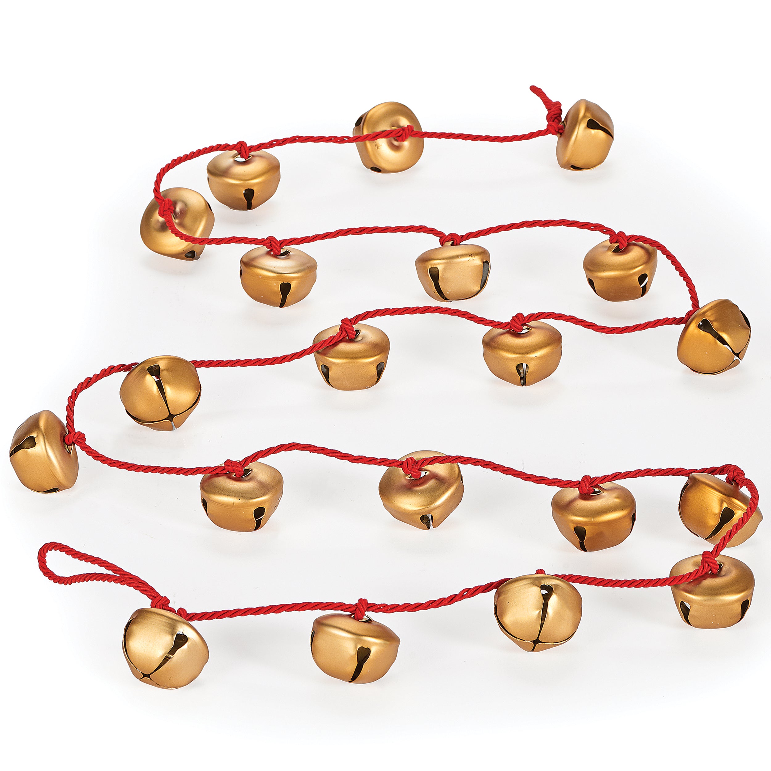Jingle Bell Garland with Red Cord