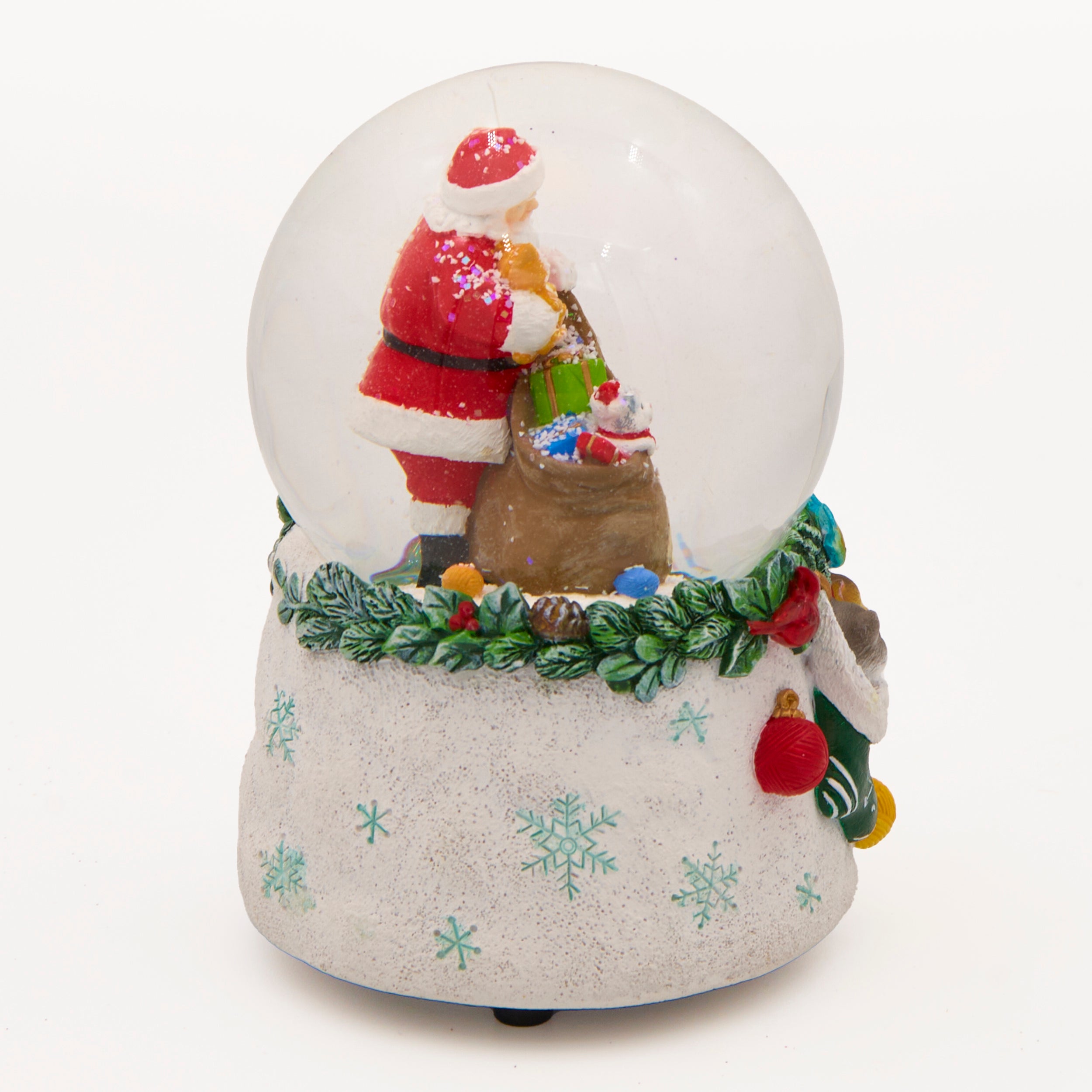 Glitterdome Musical Santa & Kittens - "We Wish You a Merry Christmas" Tune