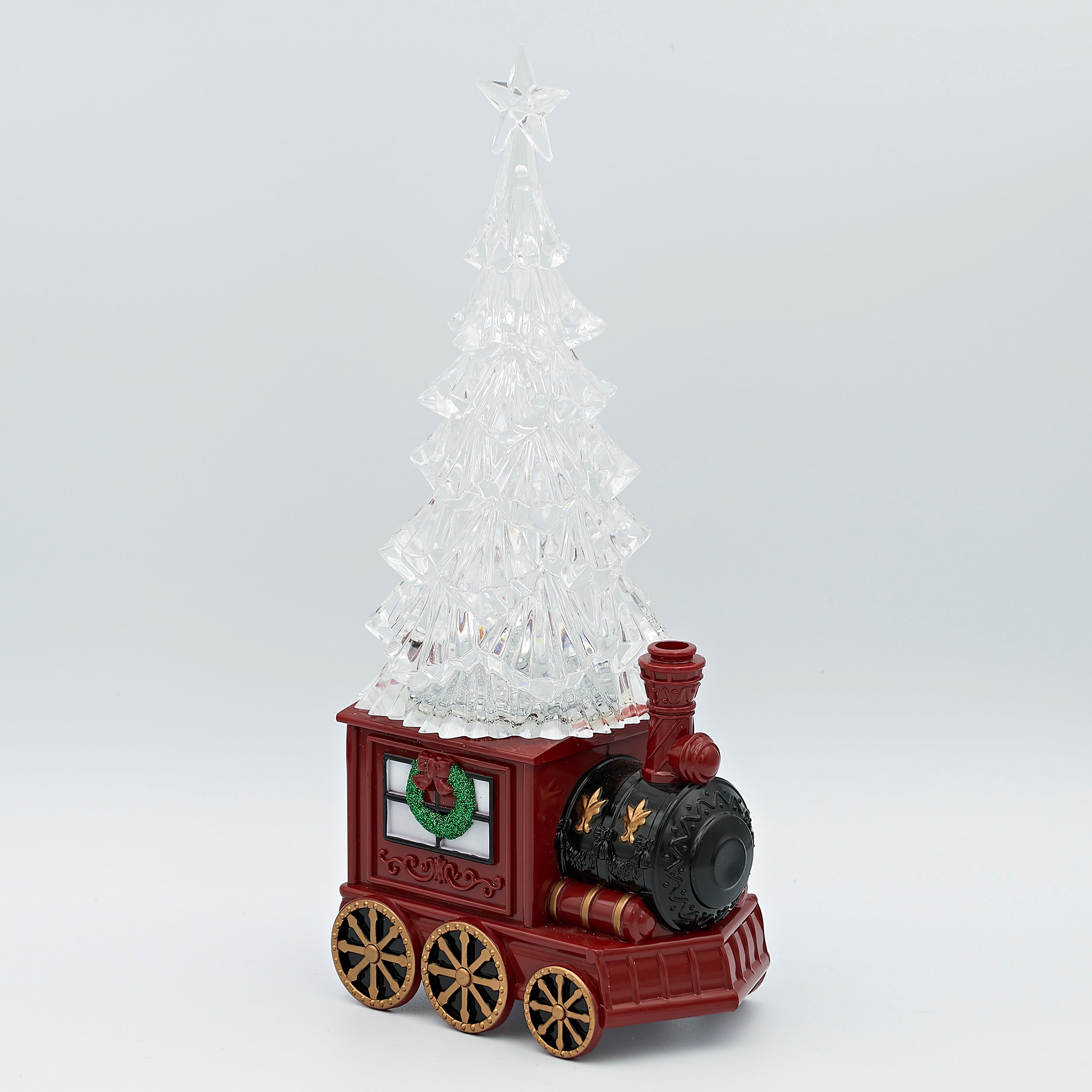 Confetti Lites Lighted Swirl Train with Clear Tree on Top