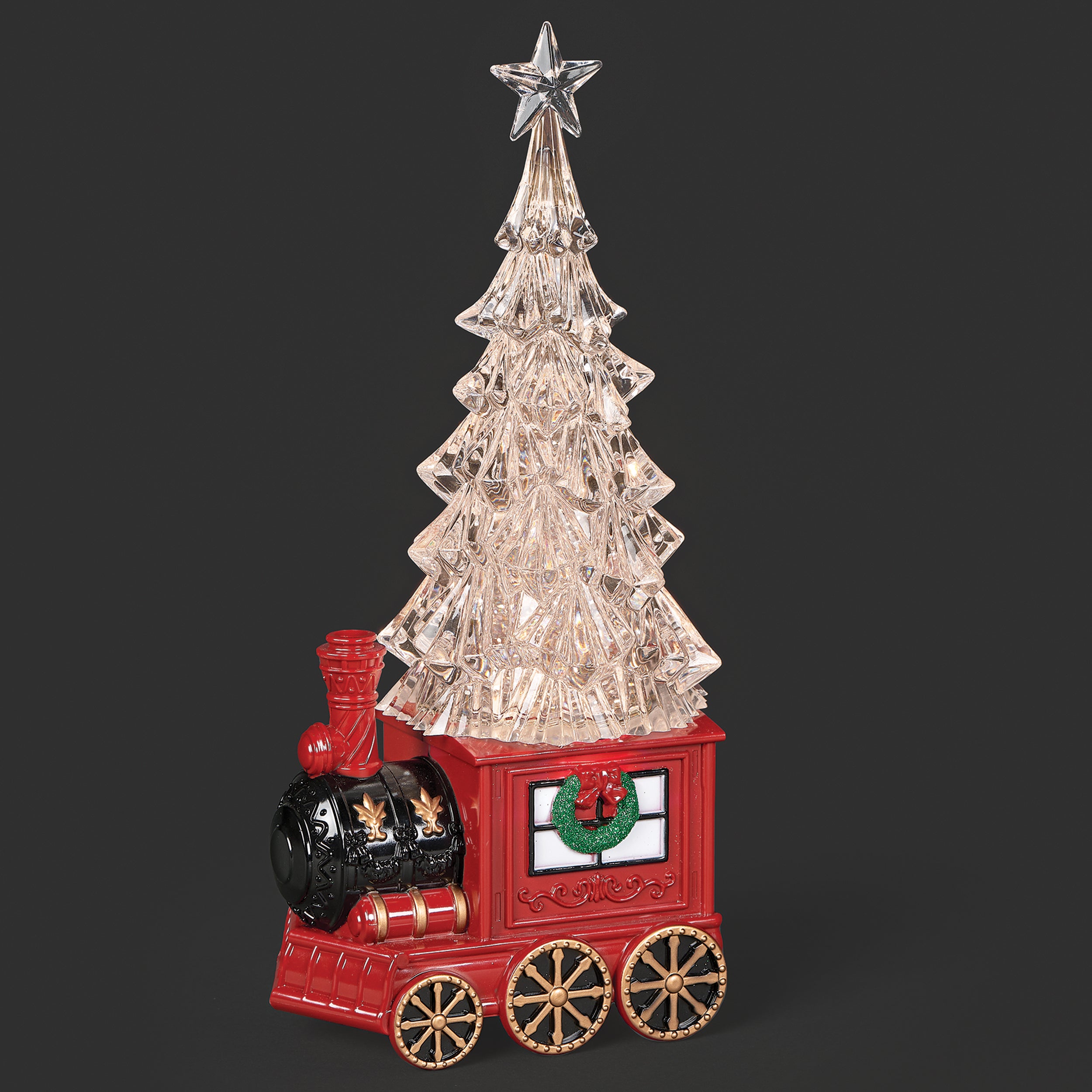 Confetti Lites Lighted Swirl Train with Clear Tree on Top