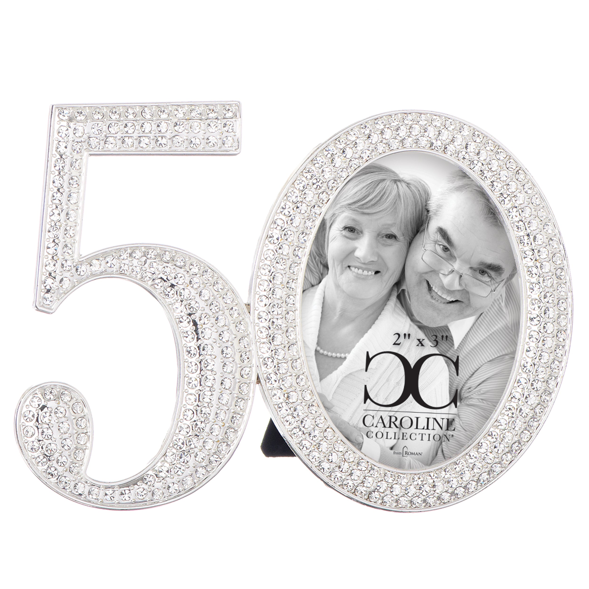 Caroline Collection 50th Anniversary Rhinestone Frame