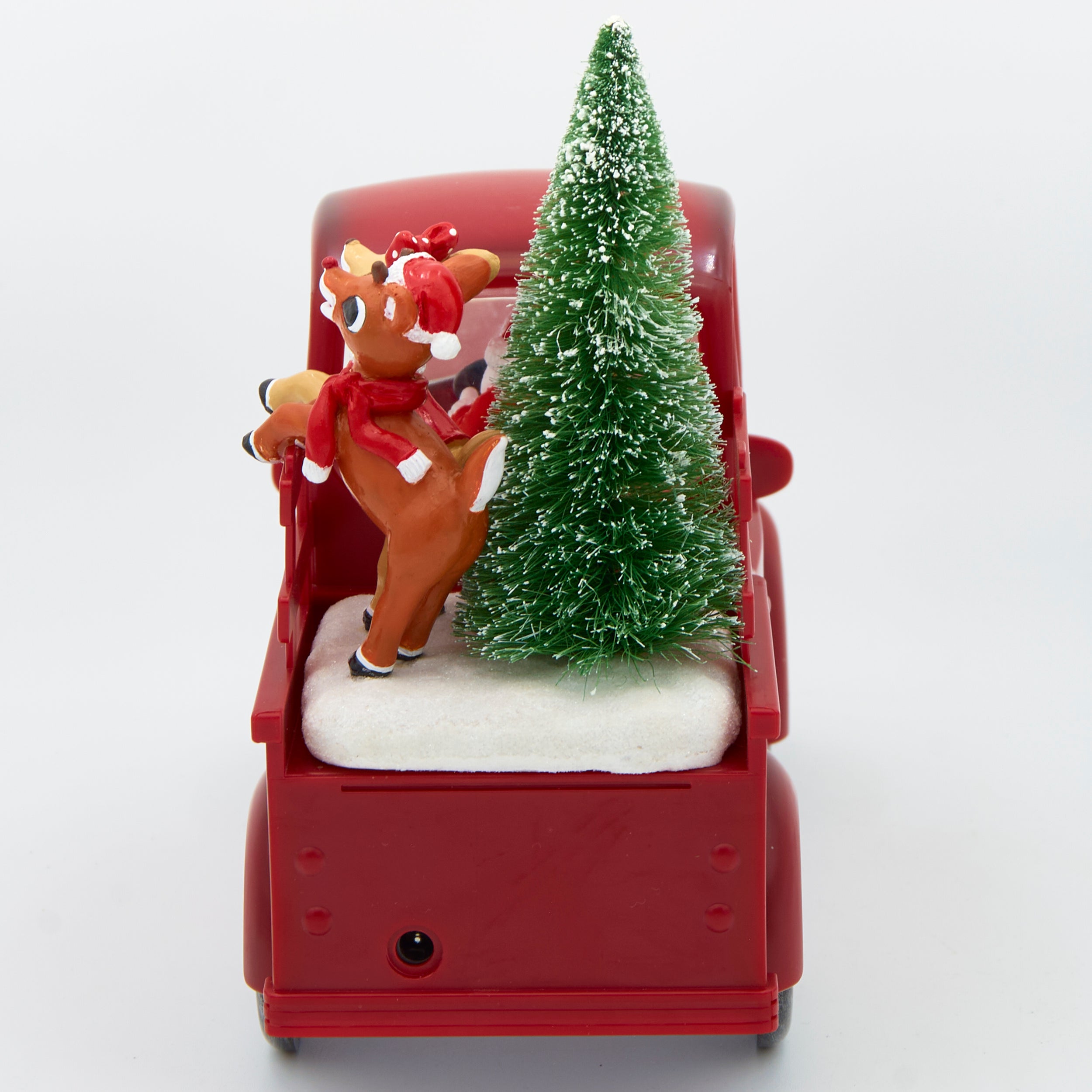 Rudolph Lighted Swirl Santa with Red Truck Confetti Lites