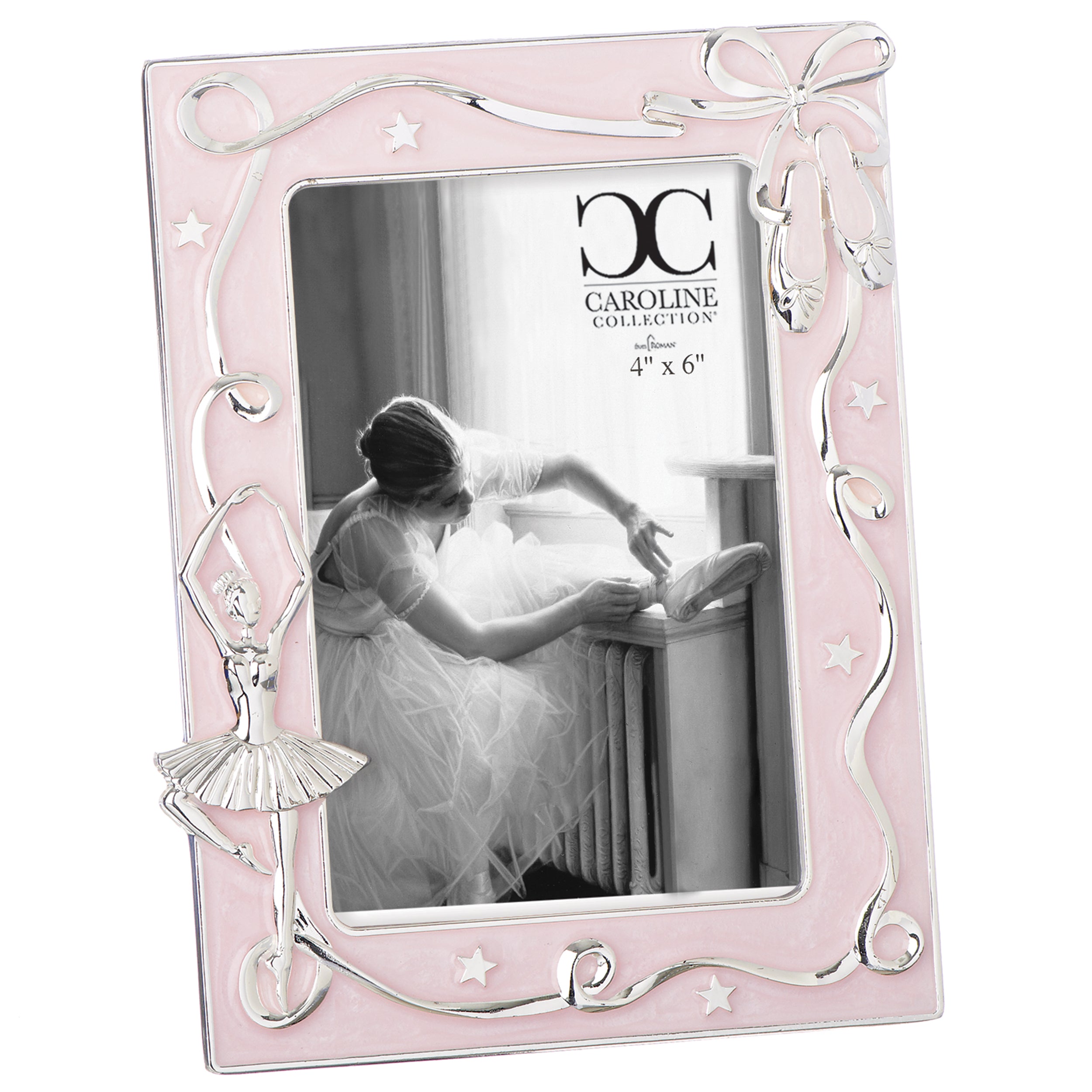 Caroline Collection Pink Ballerina Ribbon & Slippers Frame