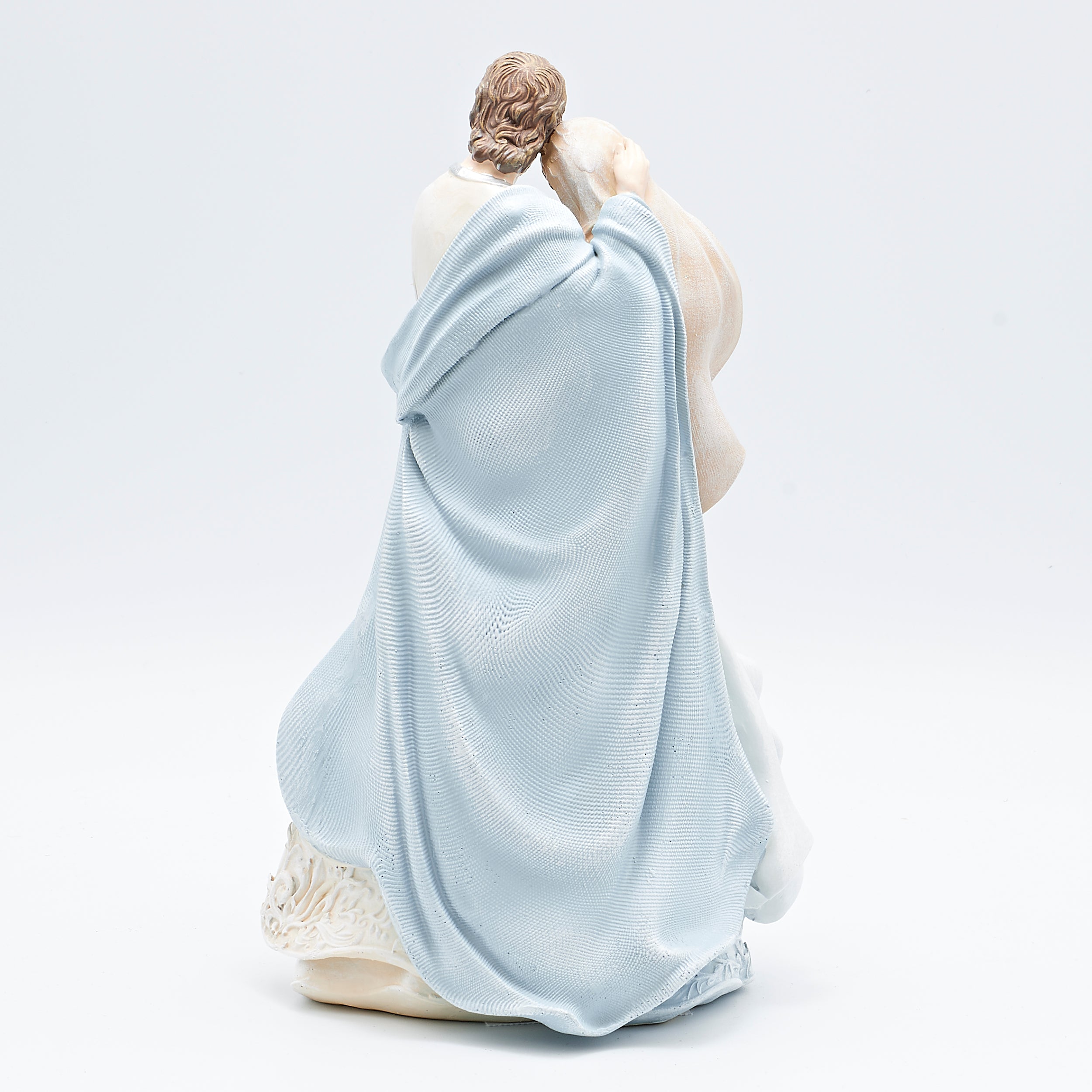 Holy Family with Leaf Pattern and Blue Gowns Figure