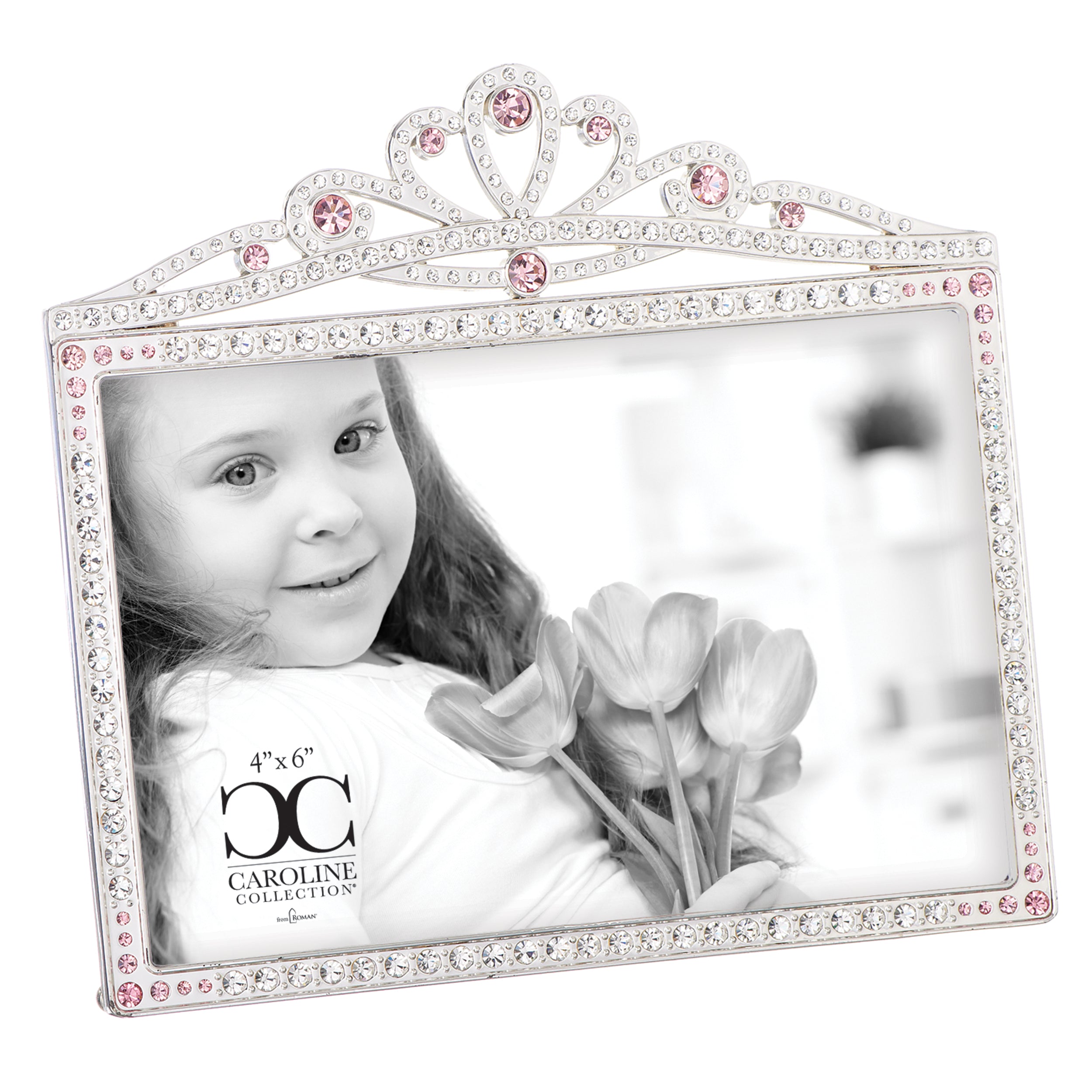 Caroline Collection Princess Jeweled Crown Frame