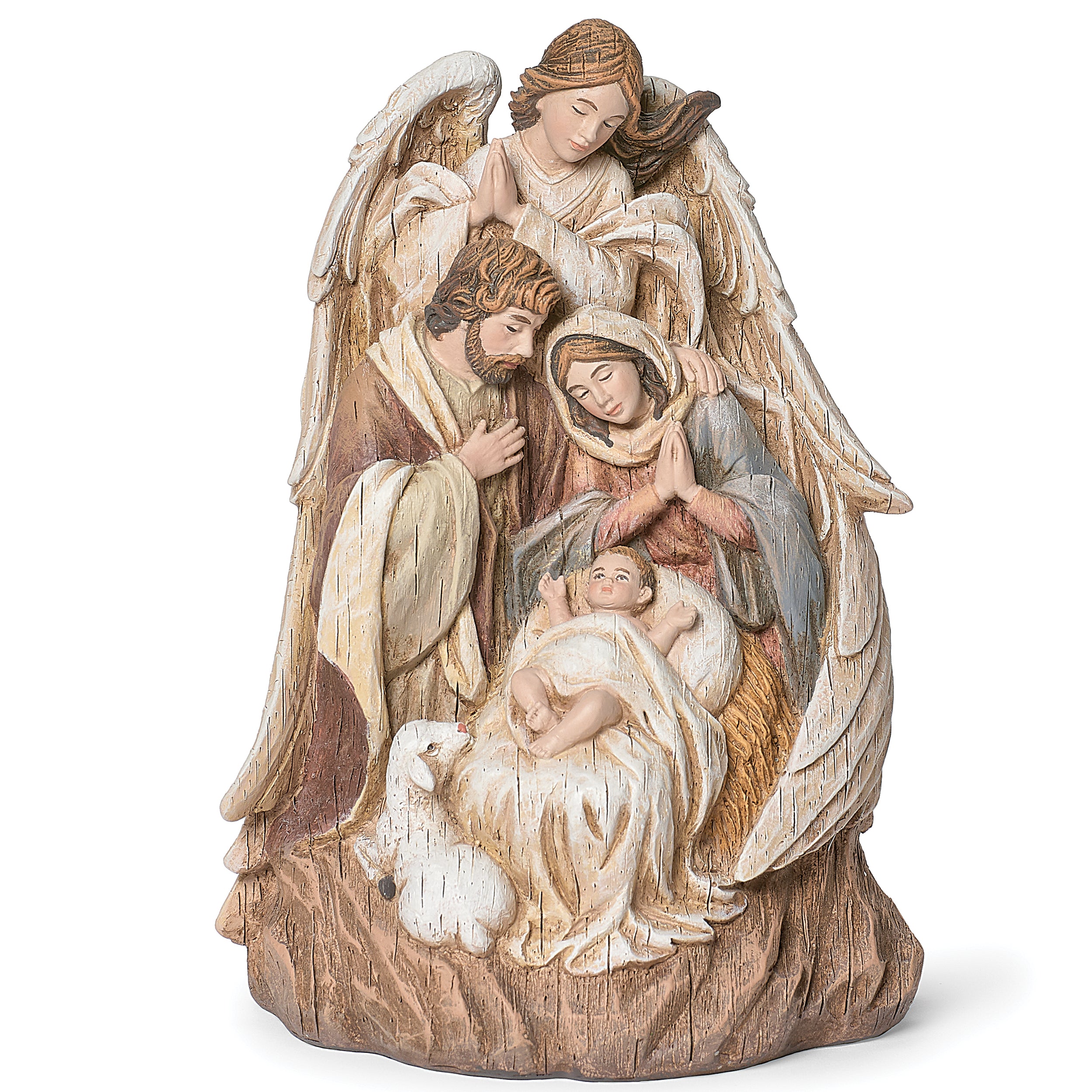 Holy Family with Sheep & Angel