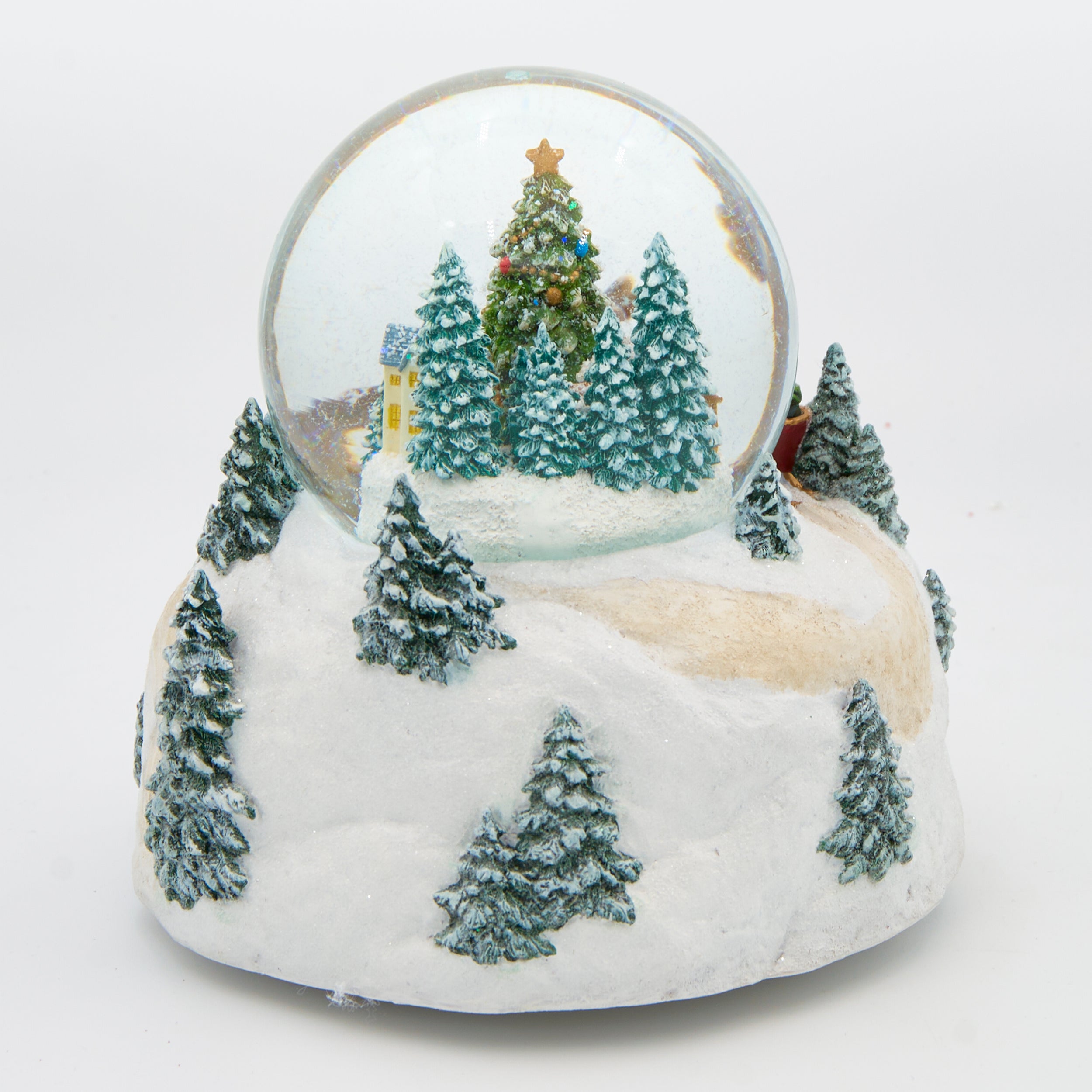 Glitterdome Musical Rotating Kids in Village – "Jingle Bells" Tune