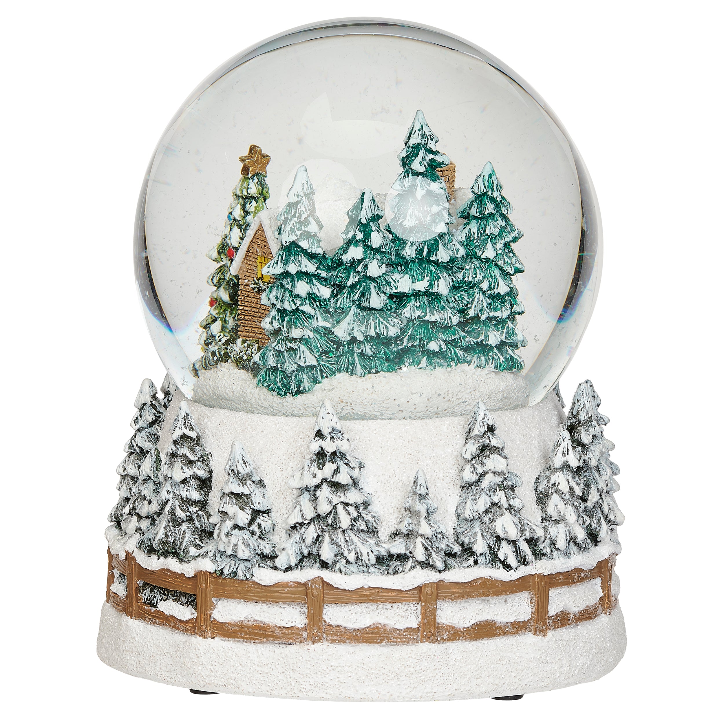 Glitterdome Holiday House with Vintage Red Truck Base - "Have Yourself a Merry Little Christmas" Tune