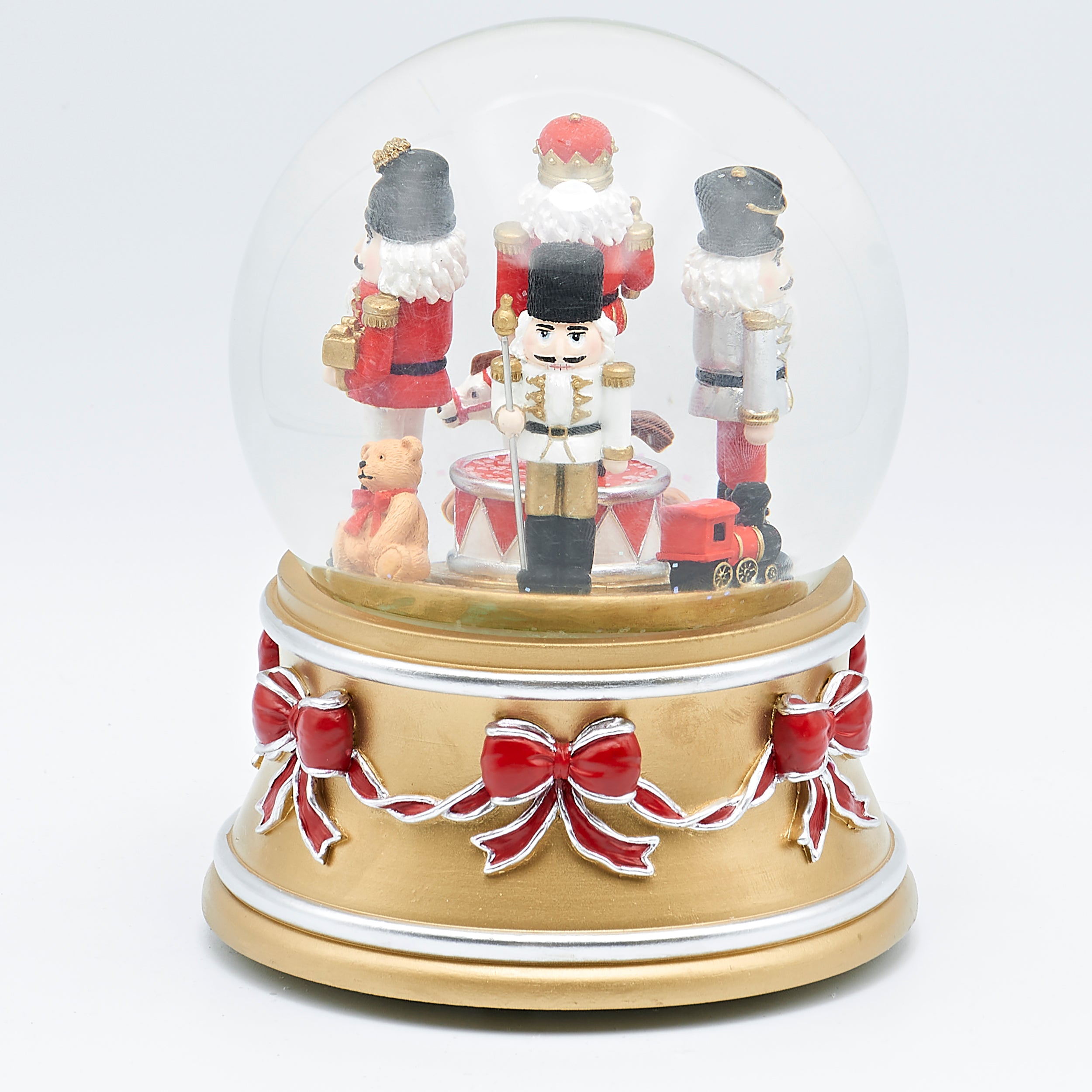 Glitterdome Musical Rotating Nutcrackers - "Let It Snow" Tune
