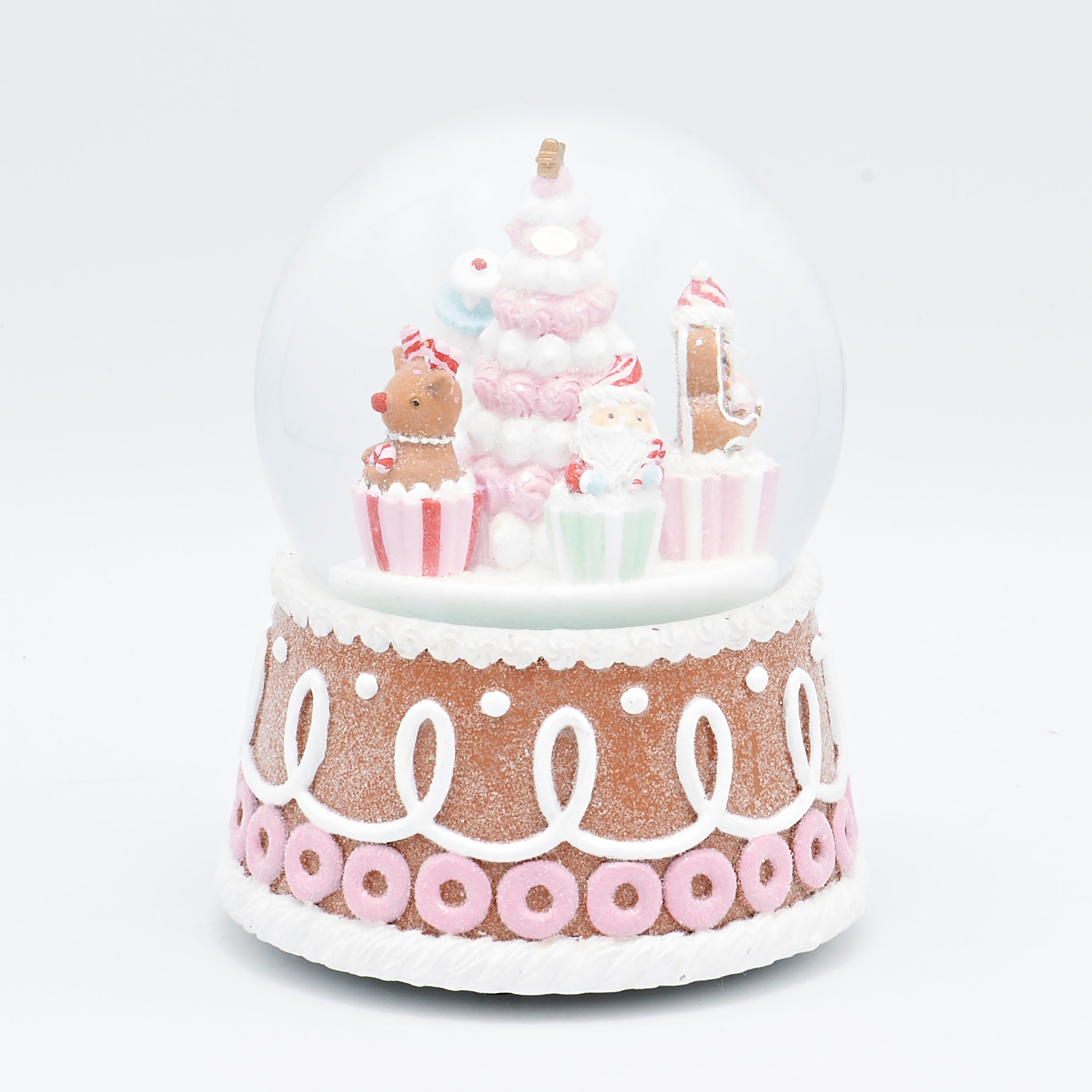 Glitterdome Musical Rotating Gingerbread - "O Christmas Tree" Tune