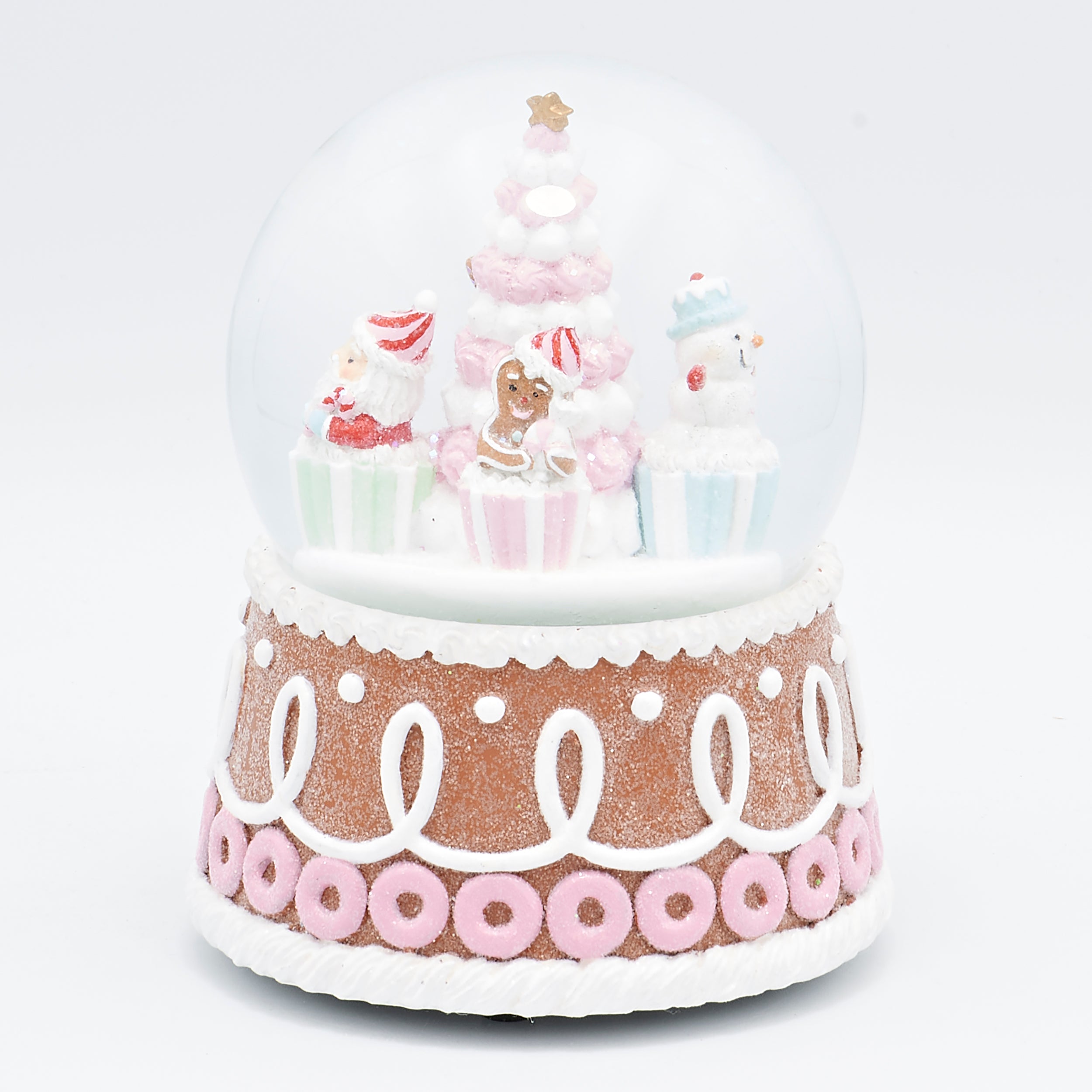 Glitterdome Musical Rotating Gingerbread - "O Christmas Tree" Tune