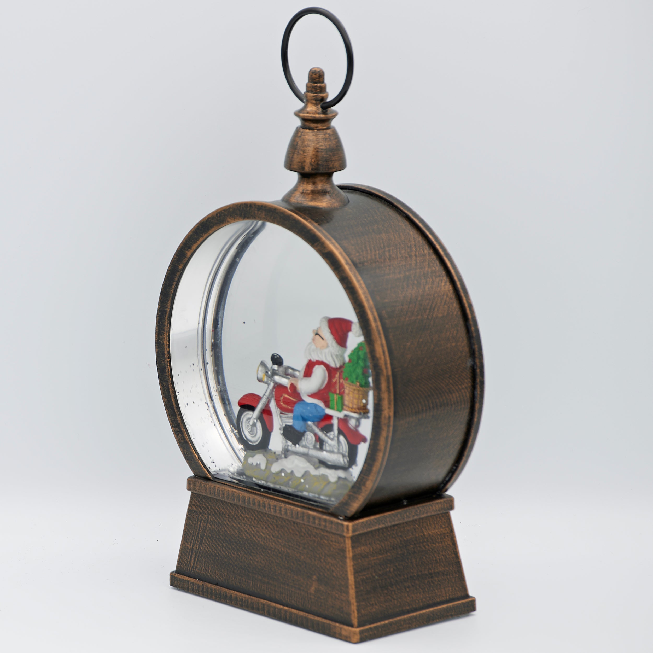 Confetti Lites Lighted Swirl Motorcycle Santa