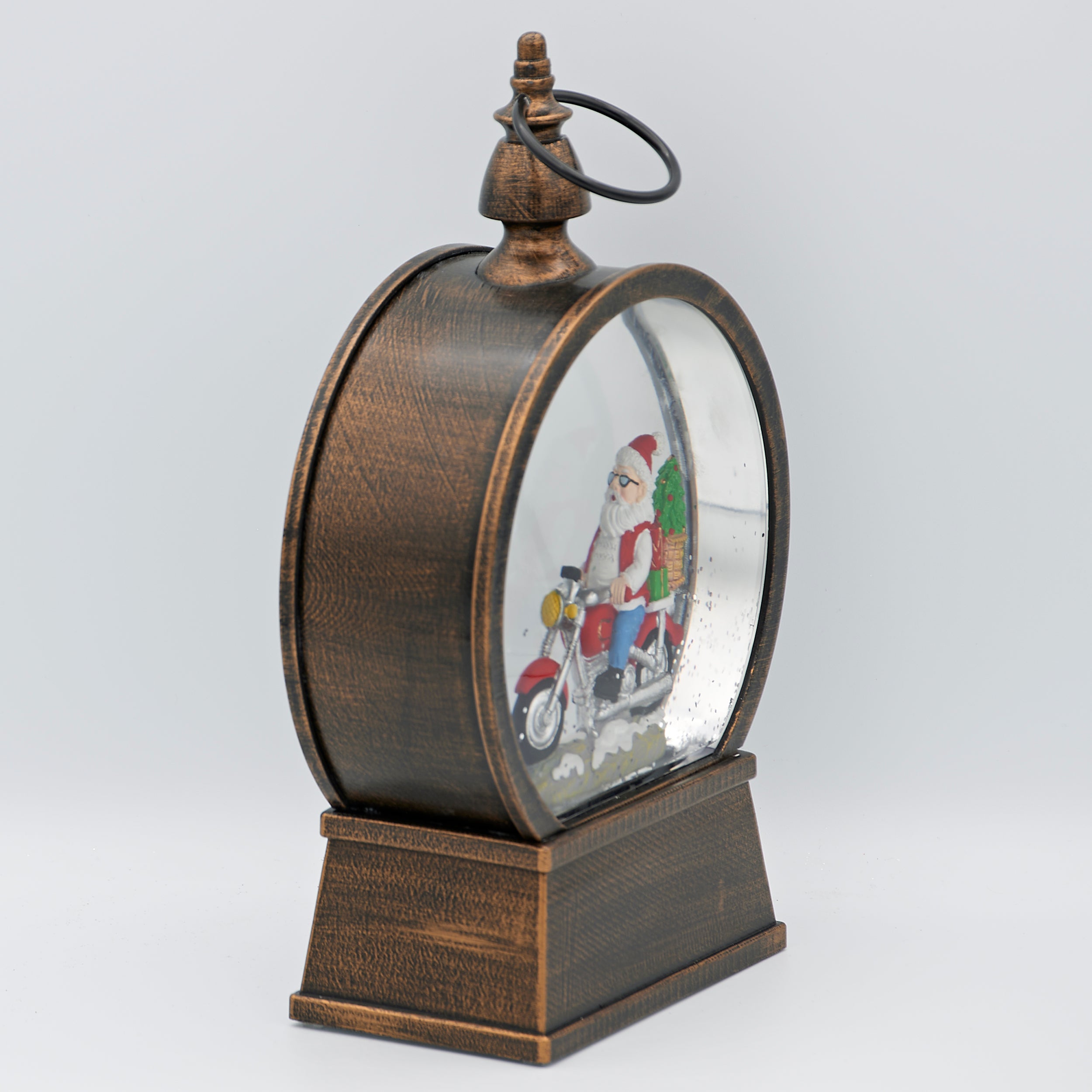 Confetti Lites Lighted Swirl Motorcycle Santa