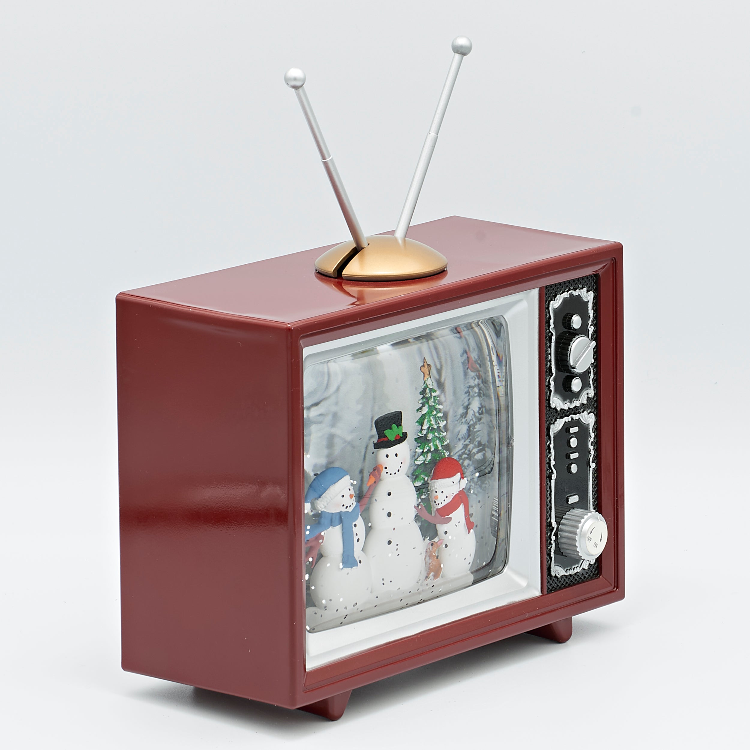 Confetti Lites Lighted Swirl TV with Snowmen