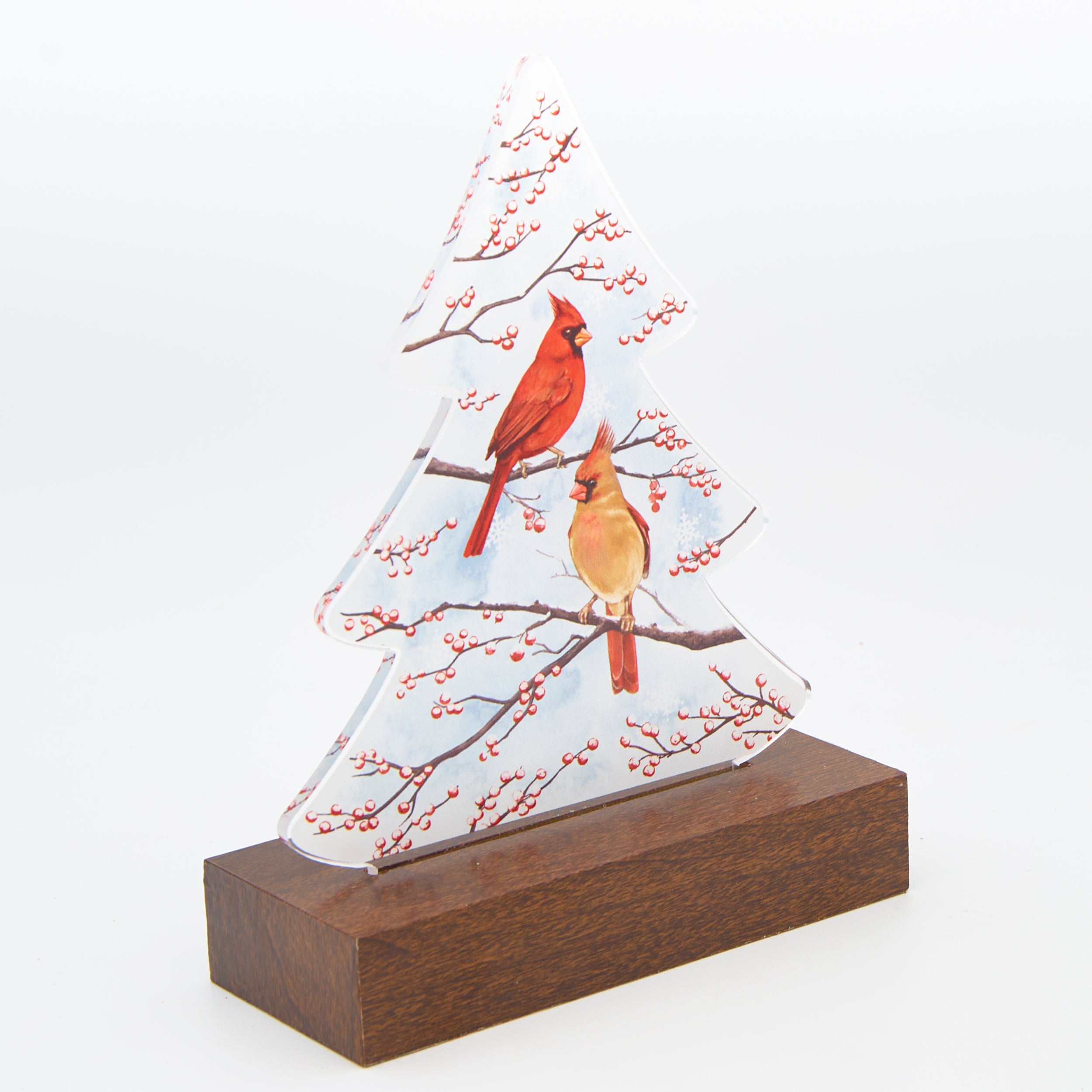 Lighted Berry Cardinal Tree