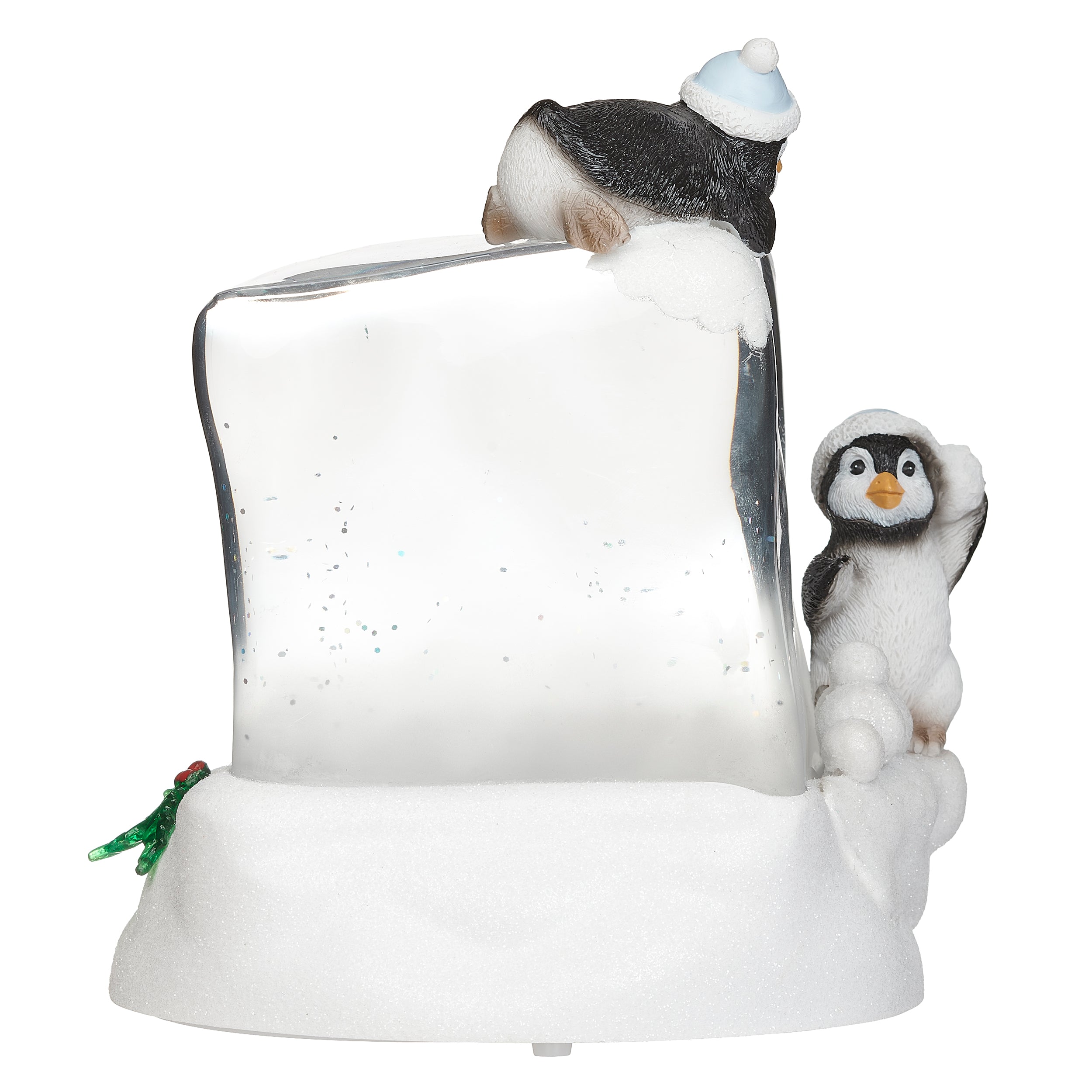 Confetti Lites Lighted Swirl Playful Penguins on Ice Cube