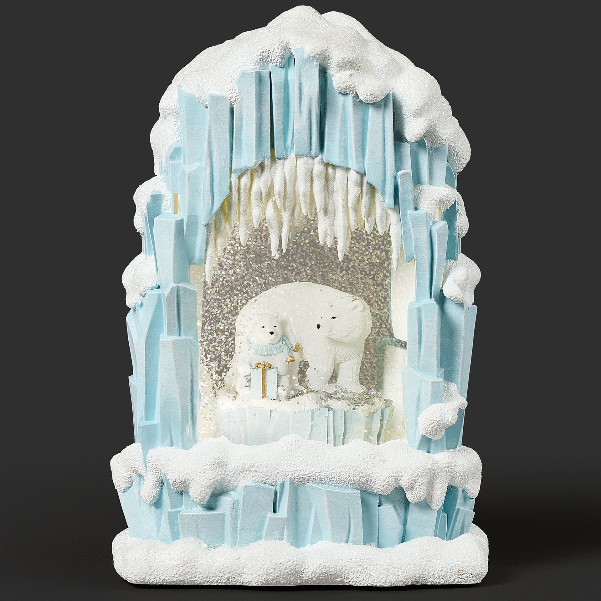 Lighted Swirl Polar Bears Igloo Scene