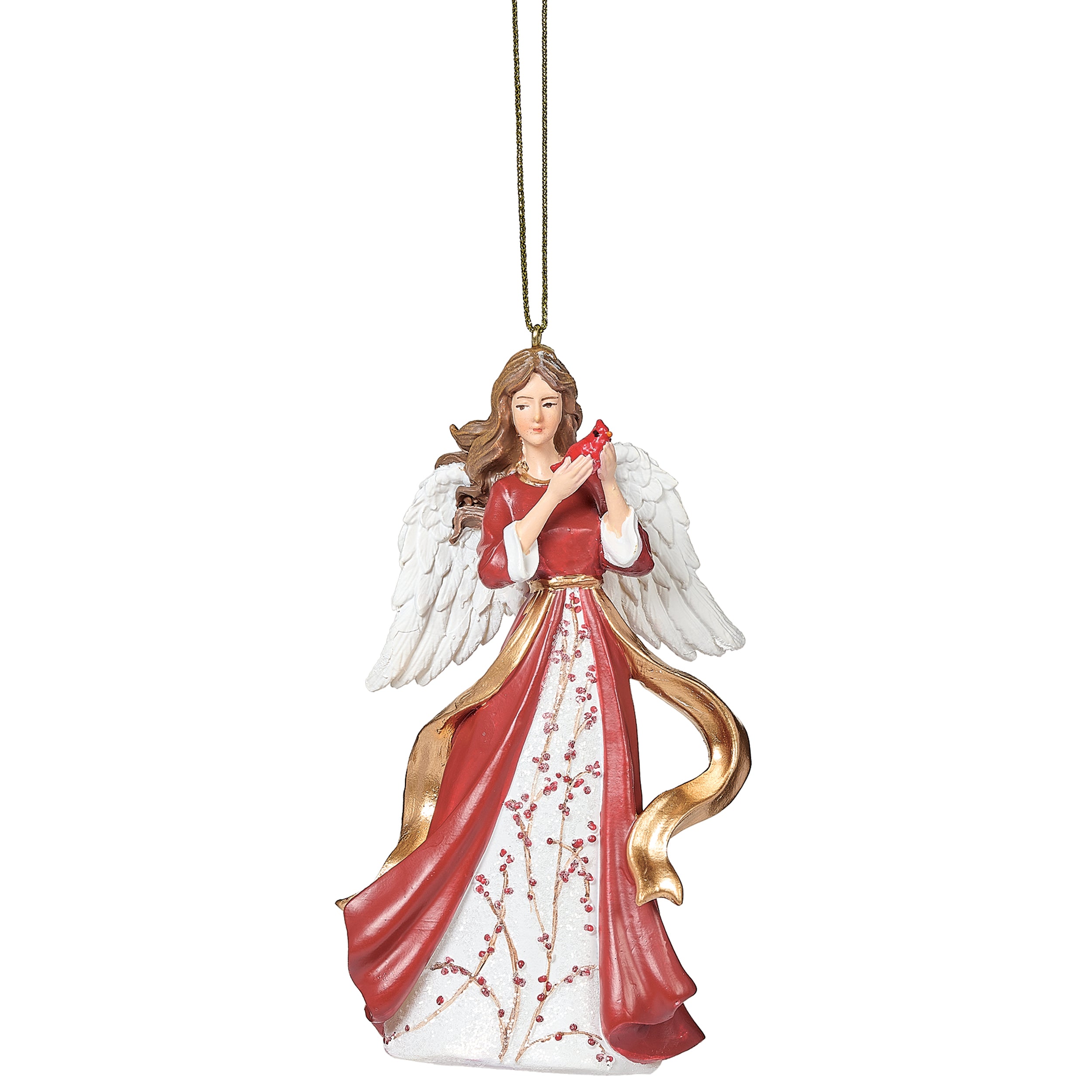 Berry Angel with Cardinal Ornament