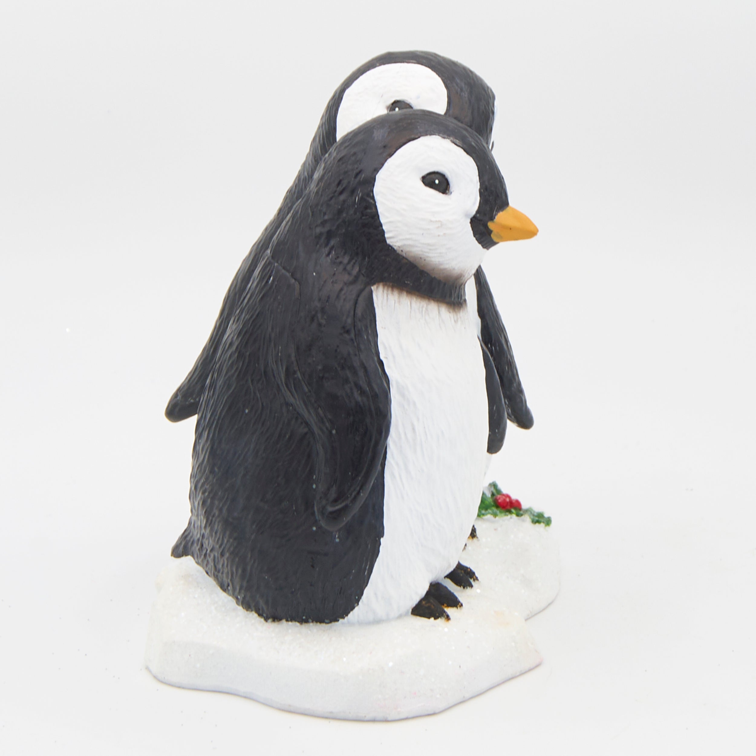 Penguin Couple on Snow Figure