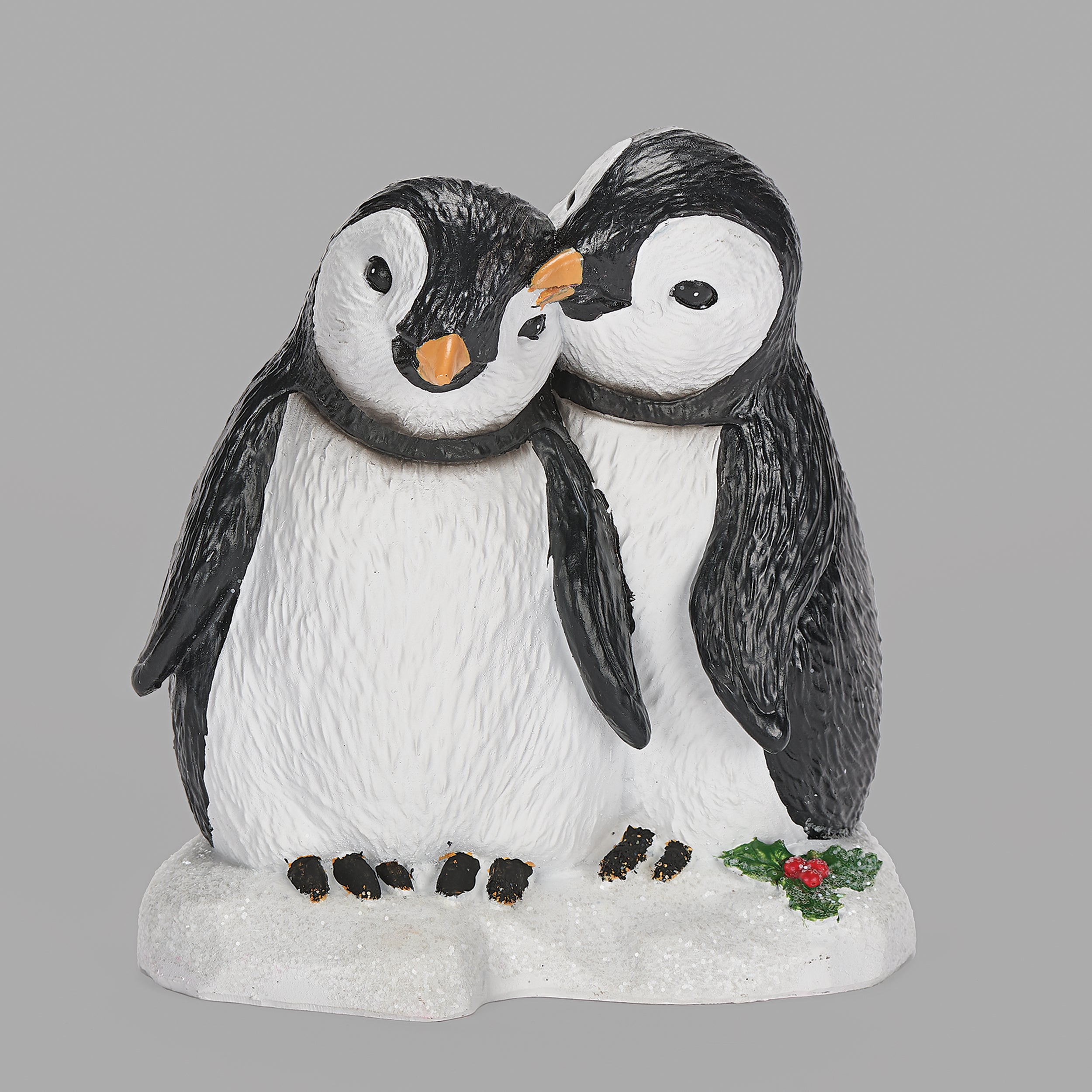 Penguin Couple on Snow Figure