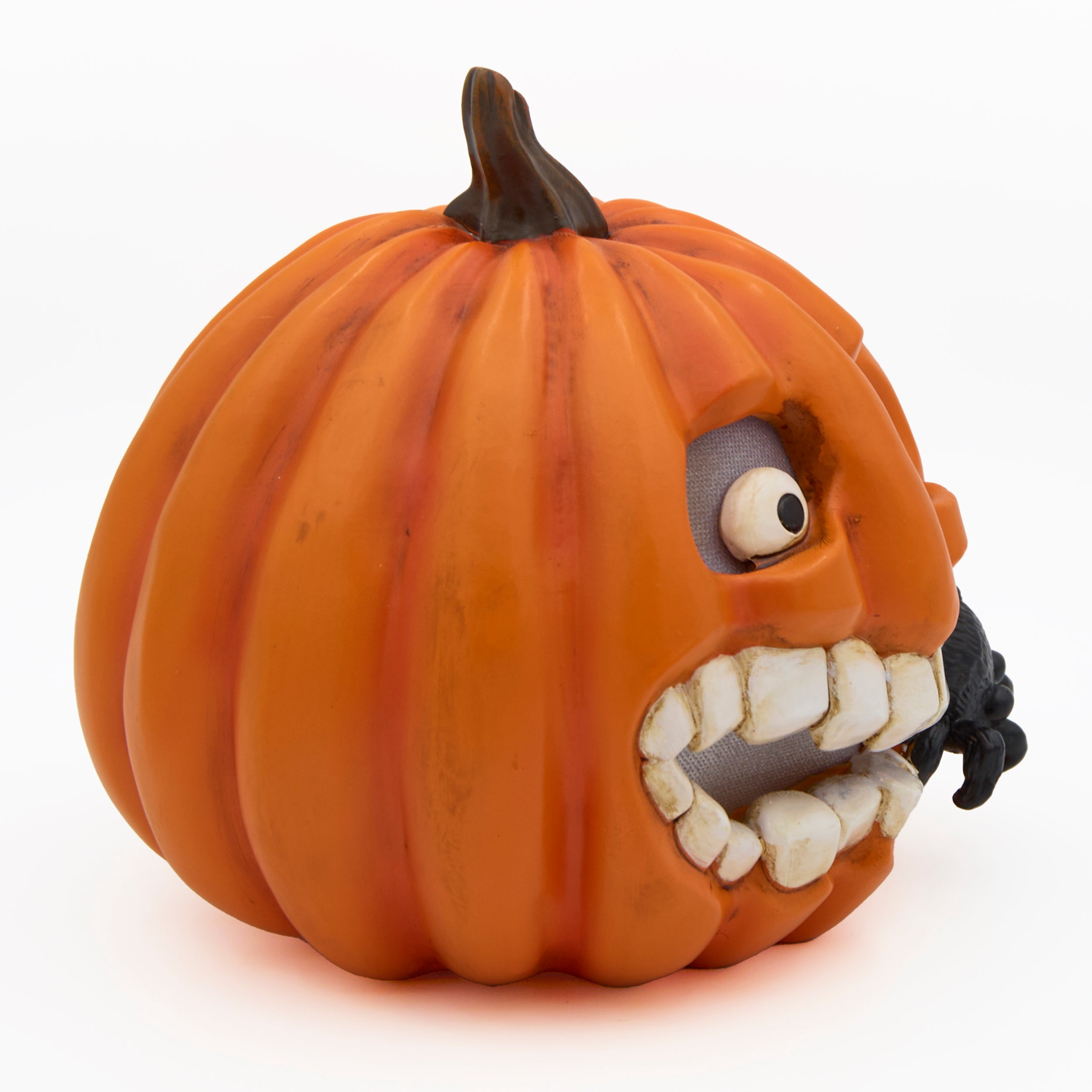 Lighted Pumpkin Face Eating Spider