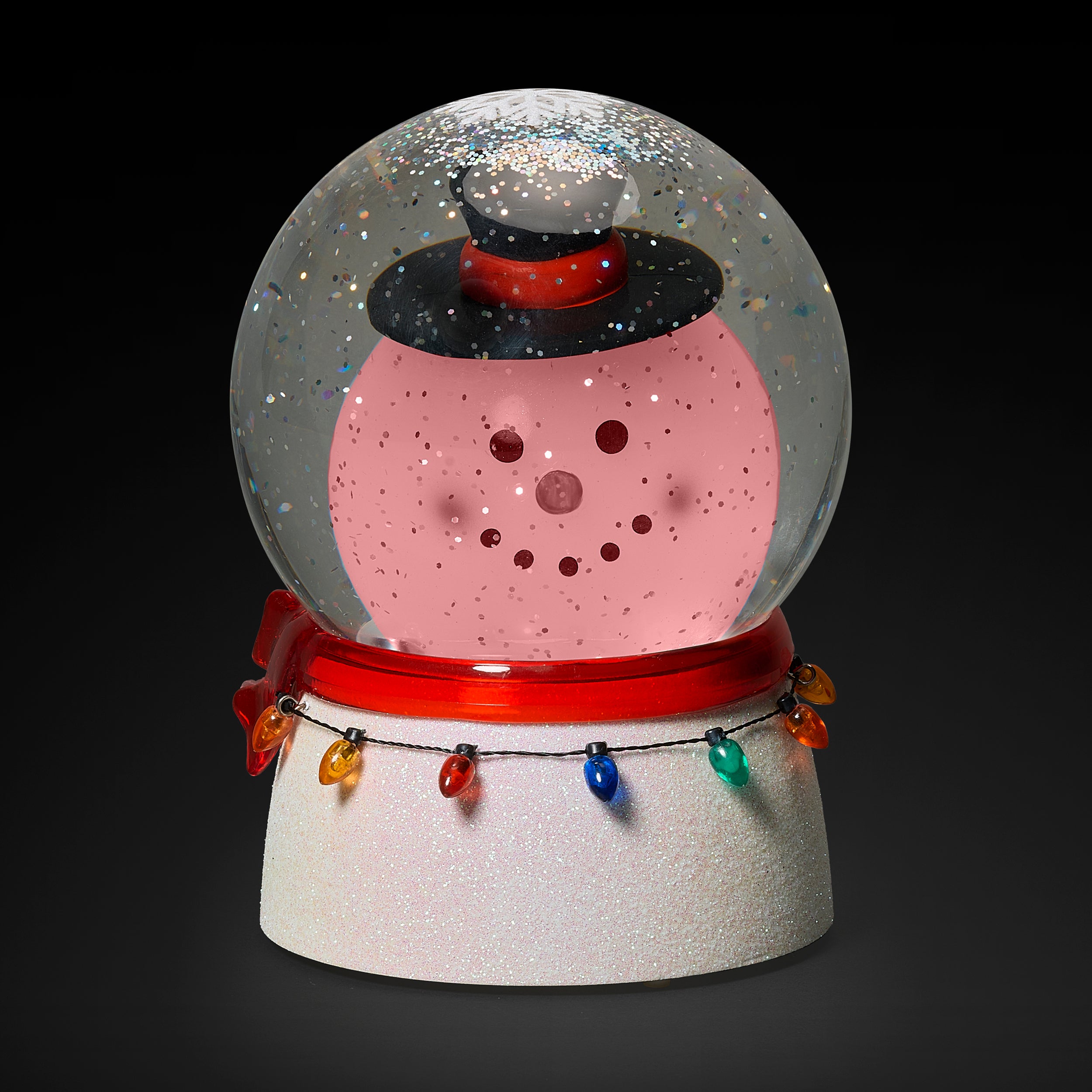 Confetti Lites Lighted Swirl Snowman Bobble Head