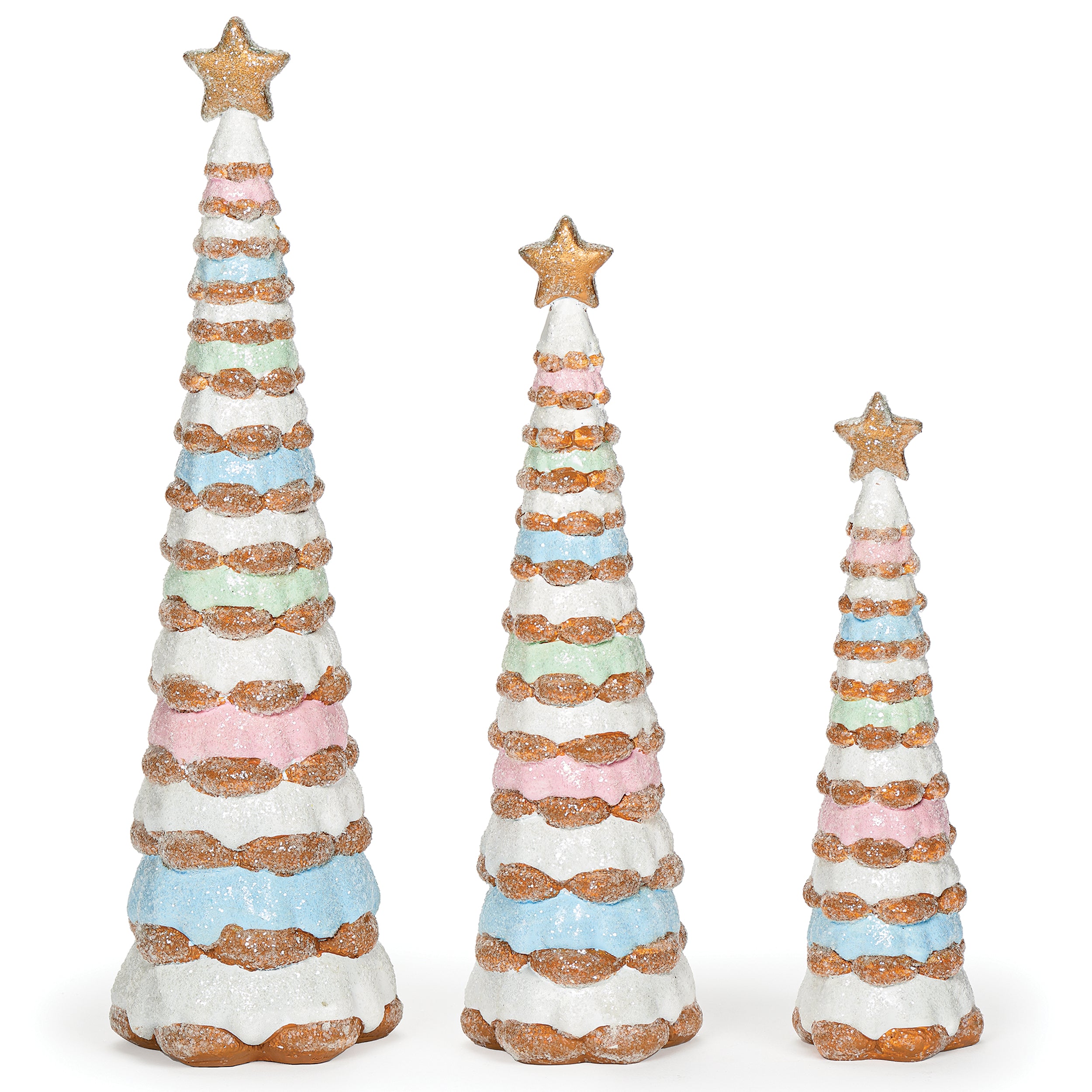 Frosted Gingerbread Tree Set
