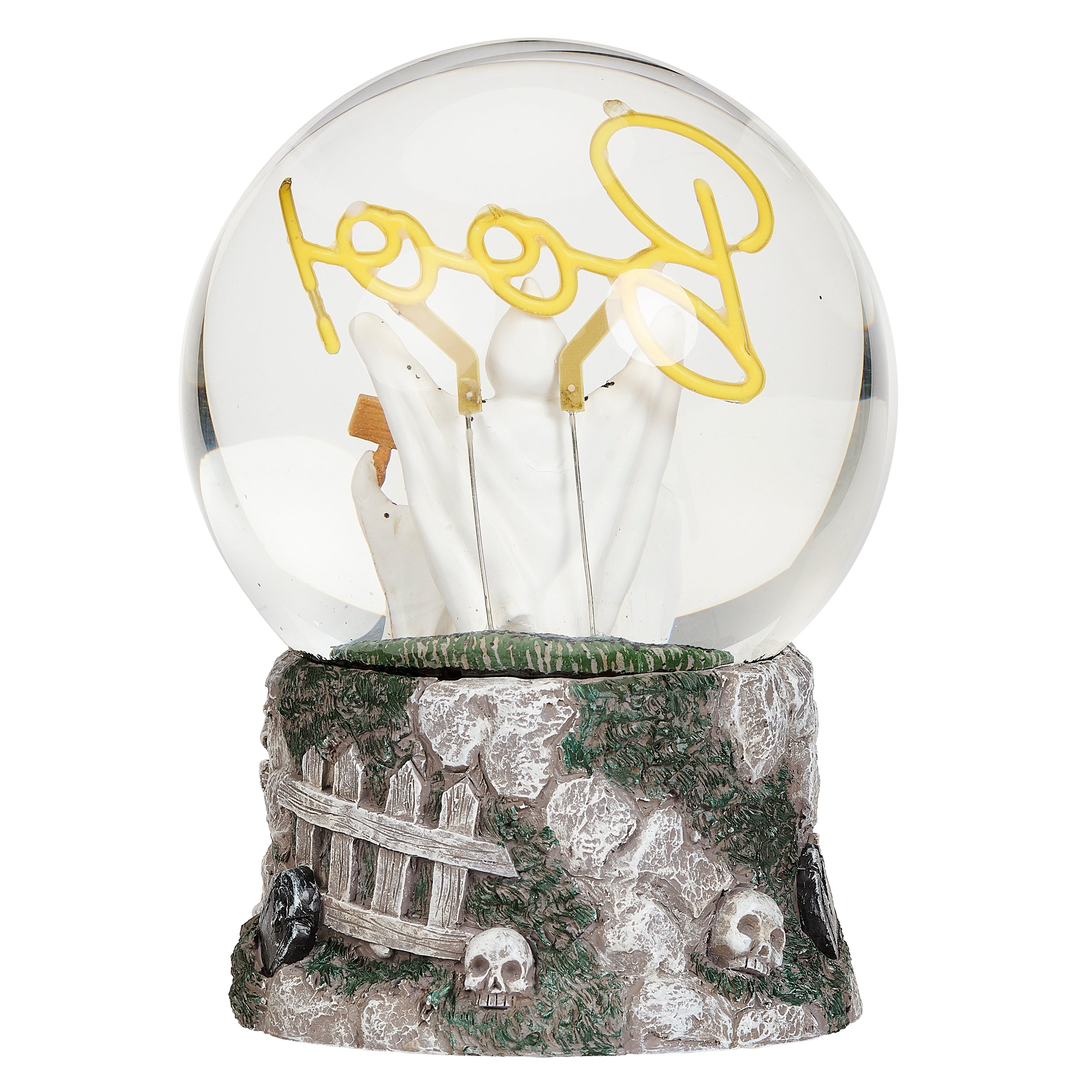 Glitterdome Lighted Waterglobe with Ghost & Boo Light