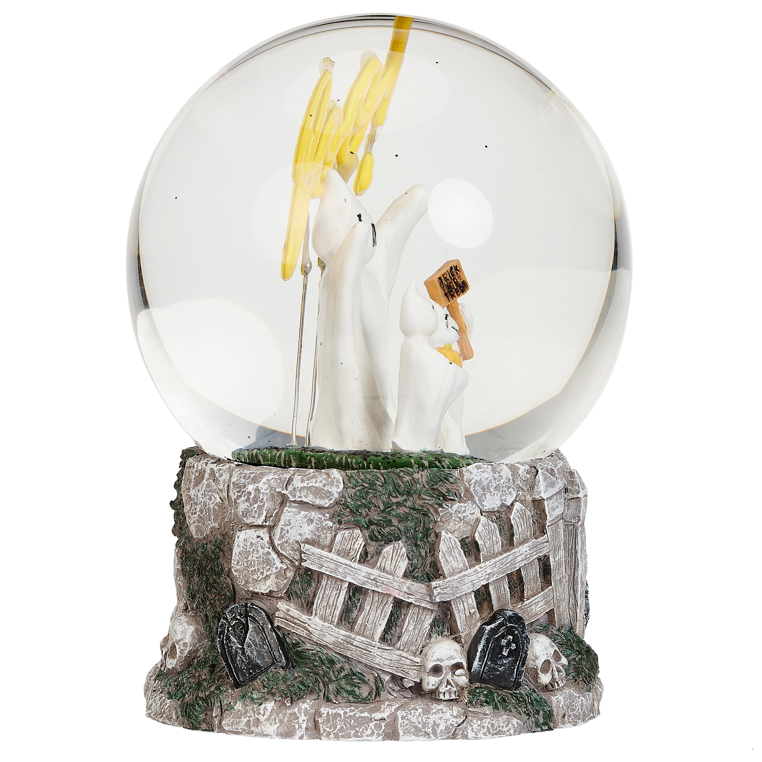 Glitterdome Lighted Waterglobe with Ghost & Boo Light