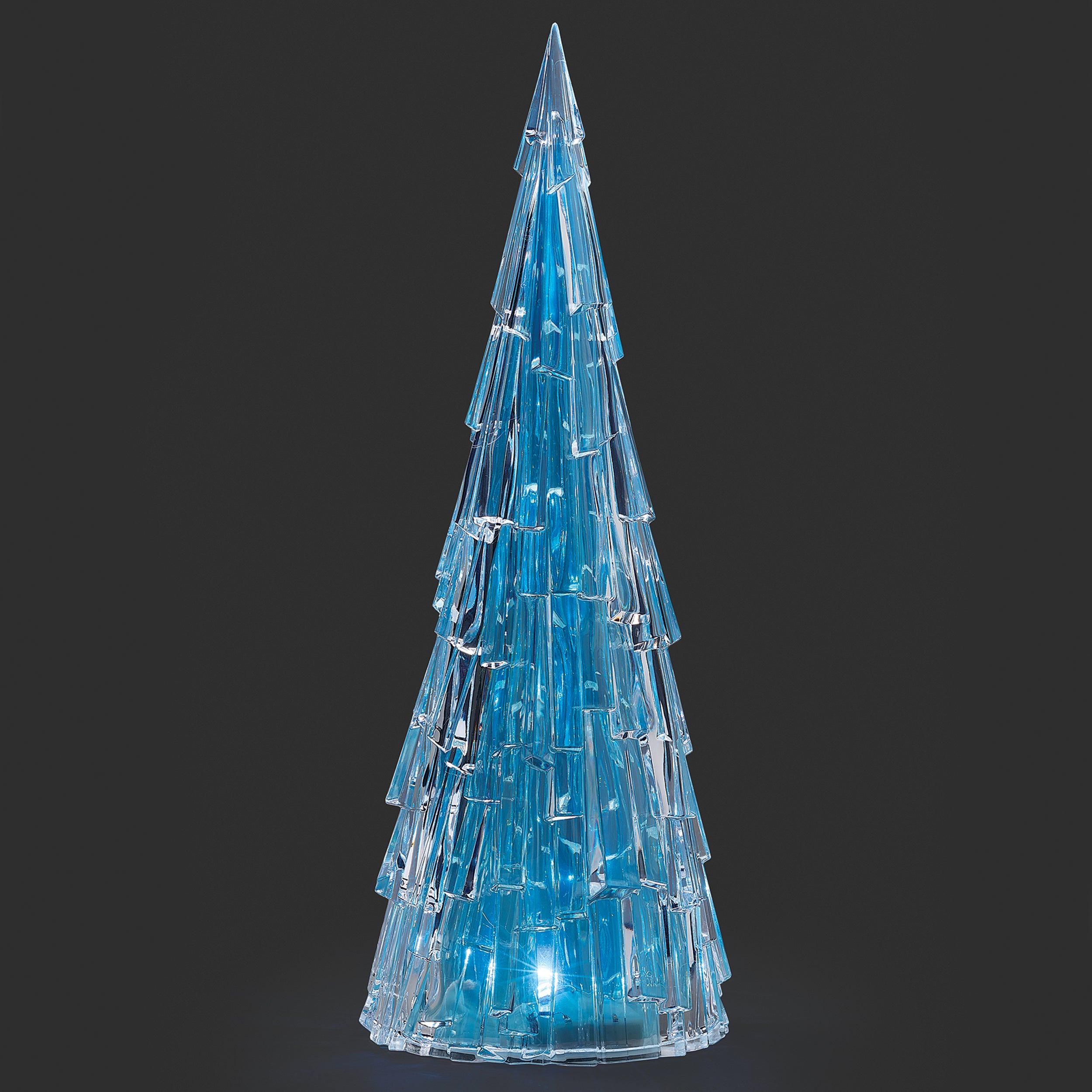 Lighted Blue Icy Tree
