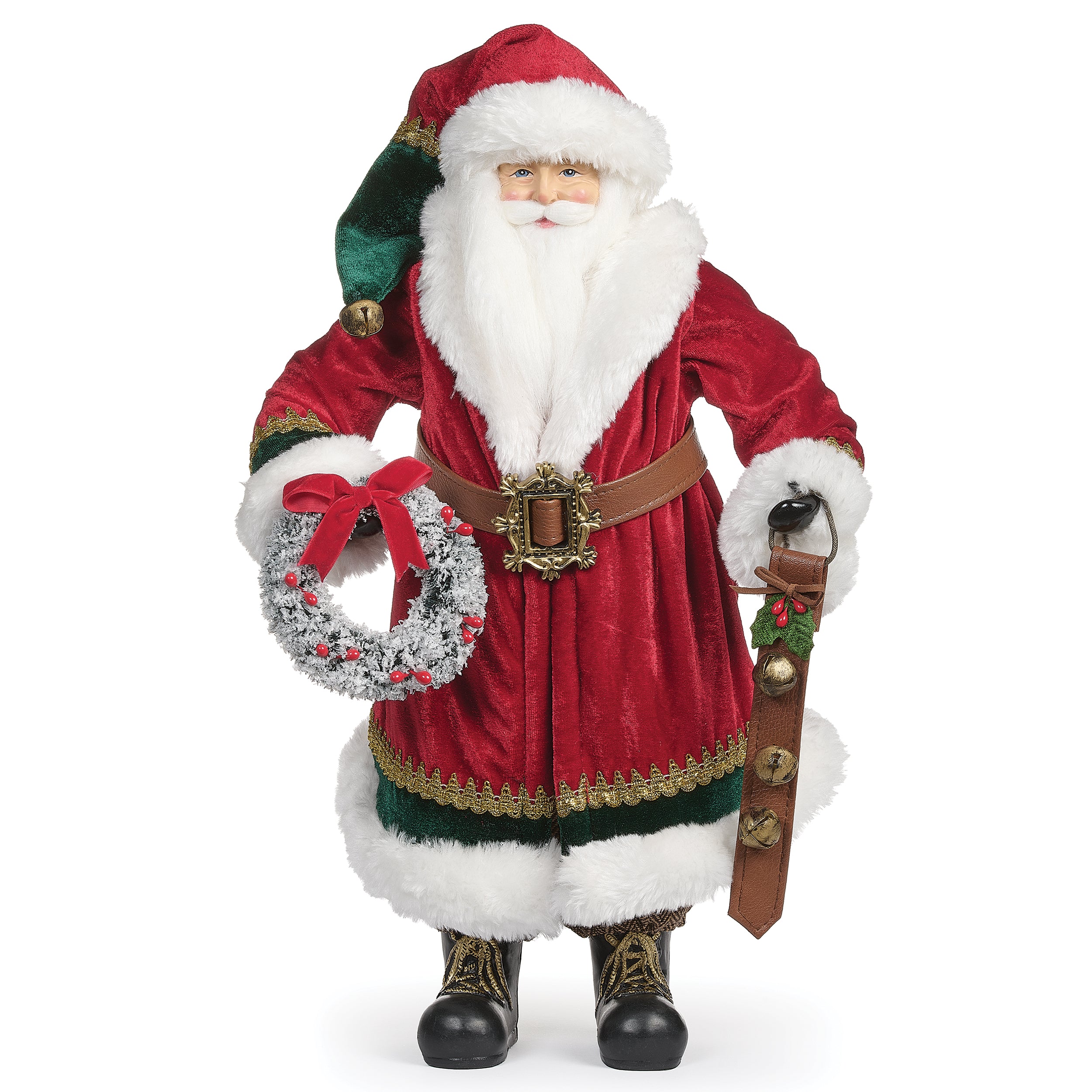 Santa with Sleigh Bells Figure