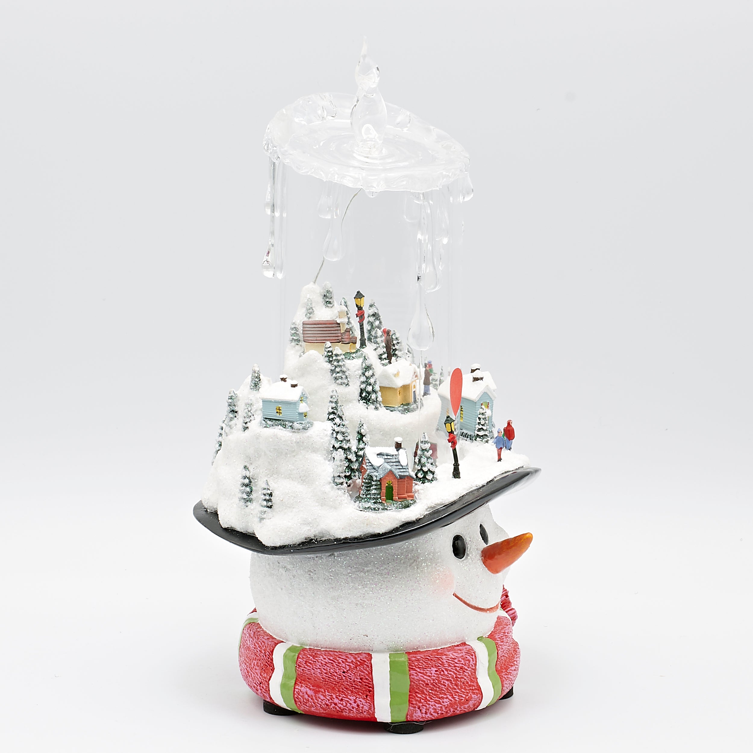 Amusements Lighted Musical Snowman with Rotating Village Top Hat