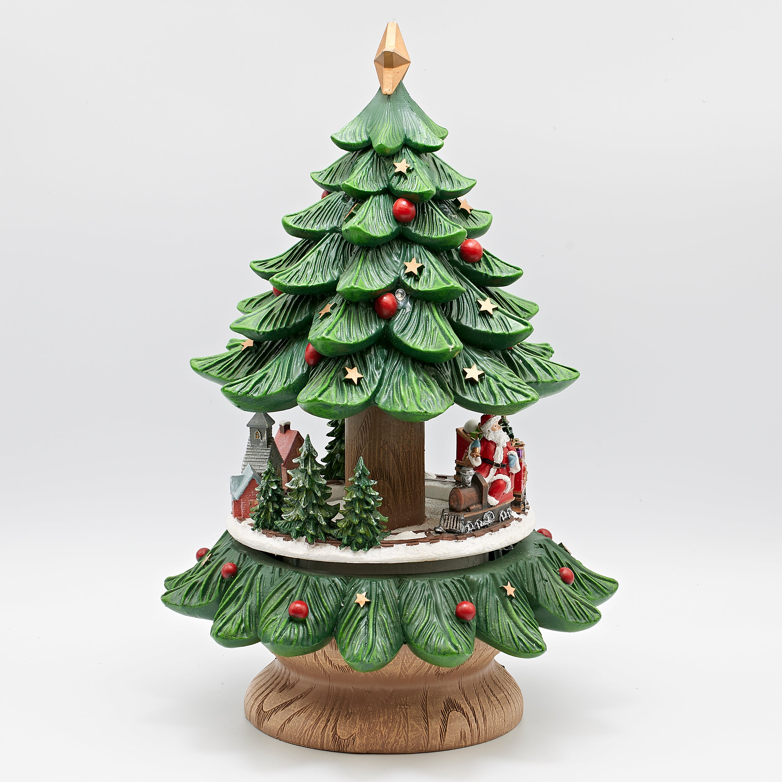 Amusements Lighted Musical Christmas Tree with Rotating Santa on Train