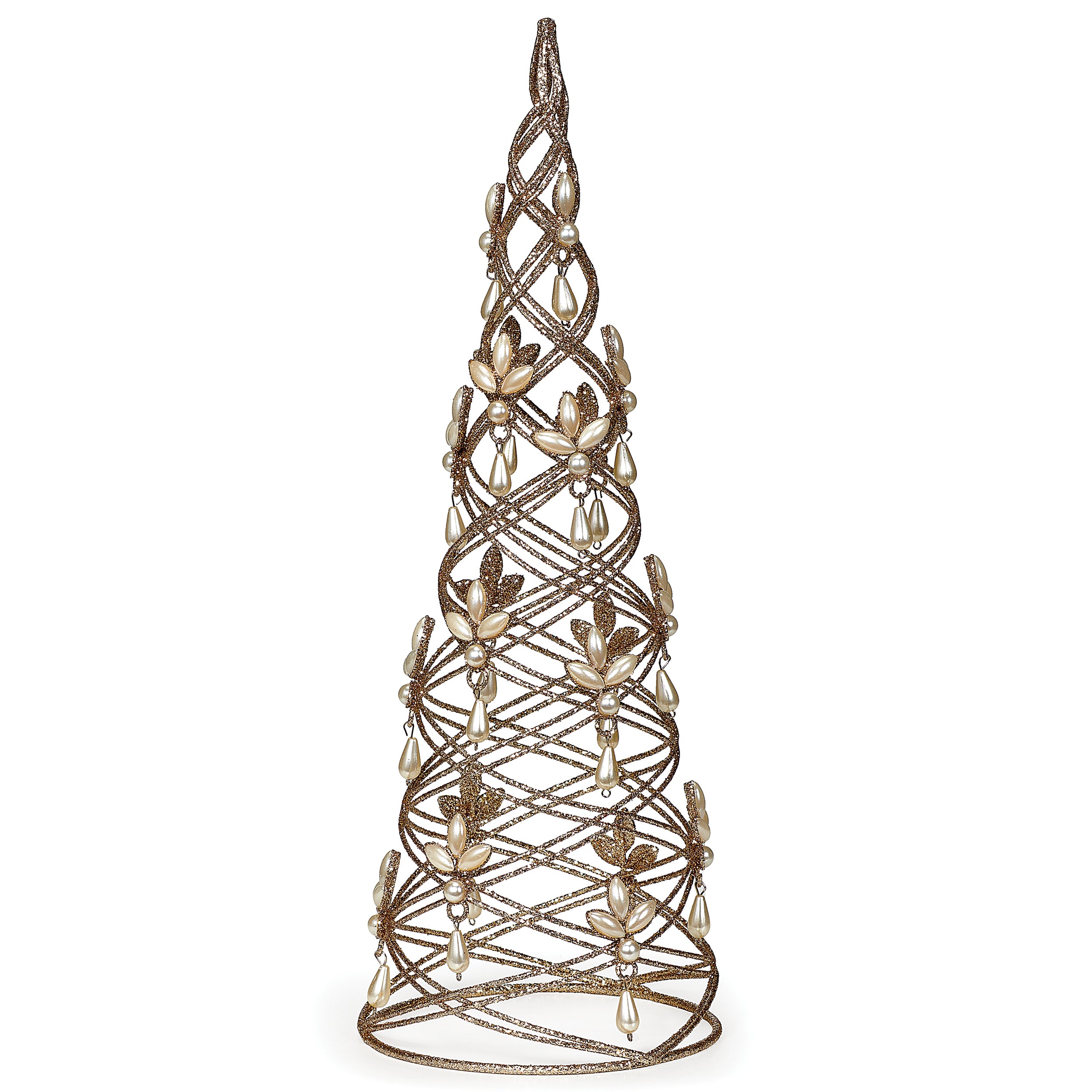 Glitter Wire & Pearl Christmas Tree