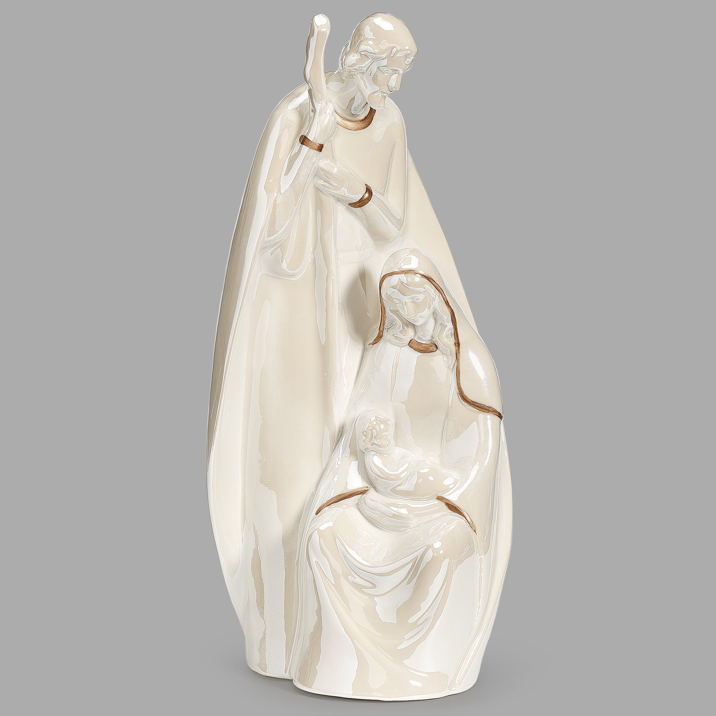 Iridescent & Gold Holy Family Figure