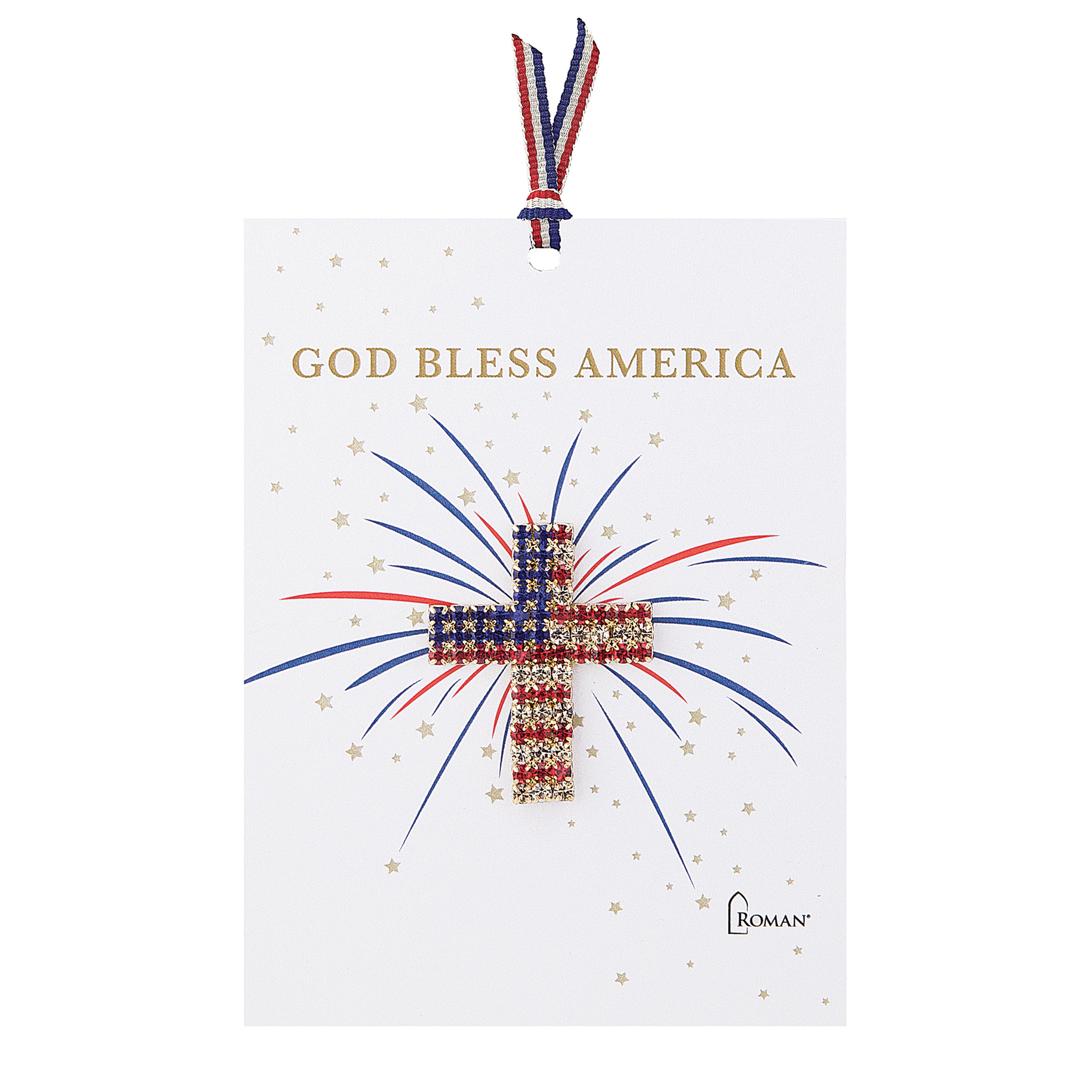Patriotic Freedom & Faith USA Cross Pin