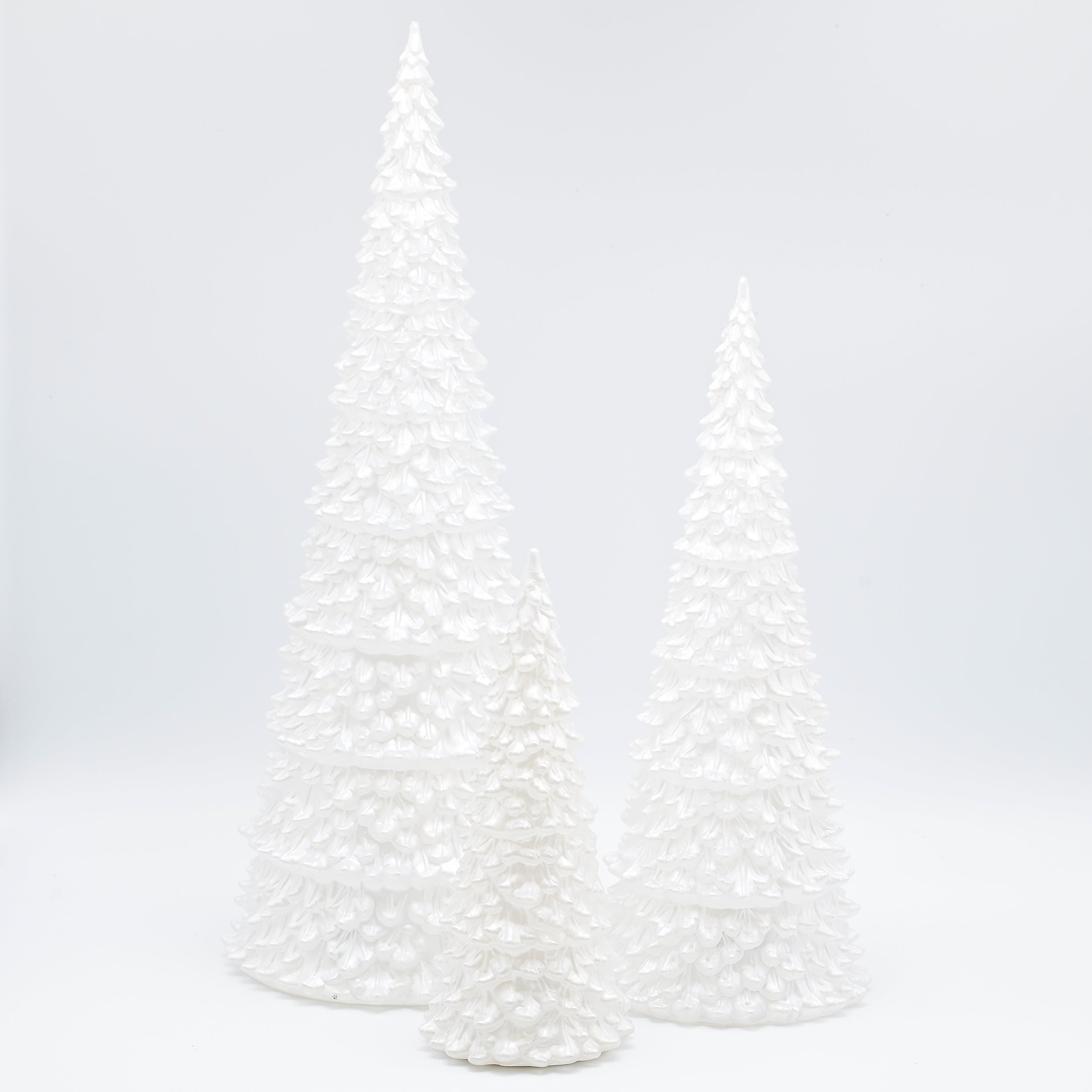 Lighted Pearlized Tree Set