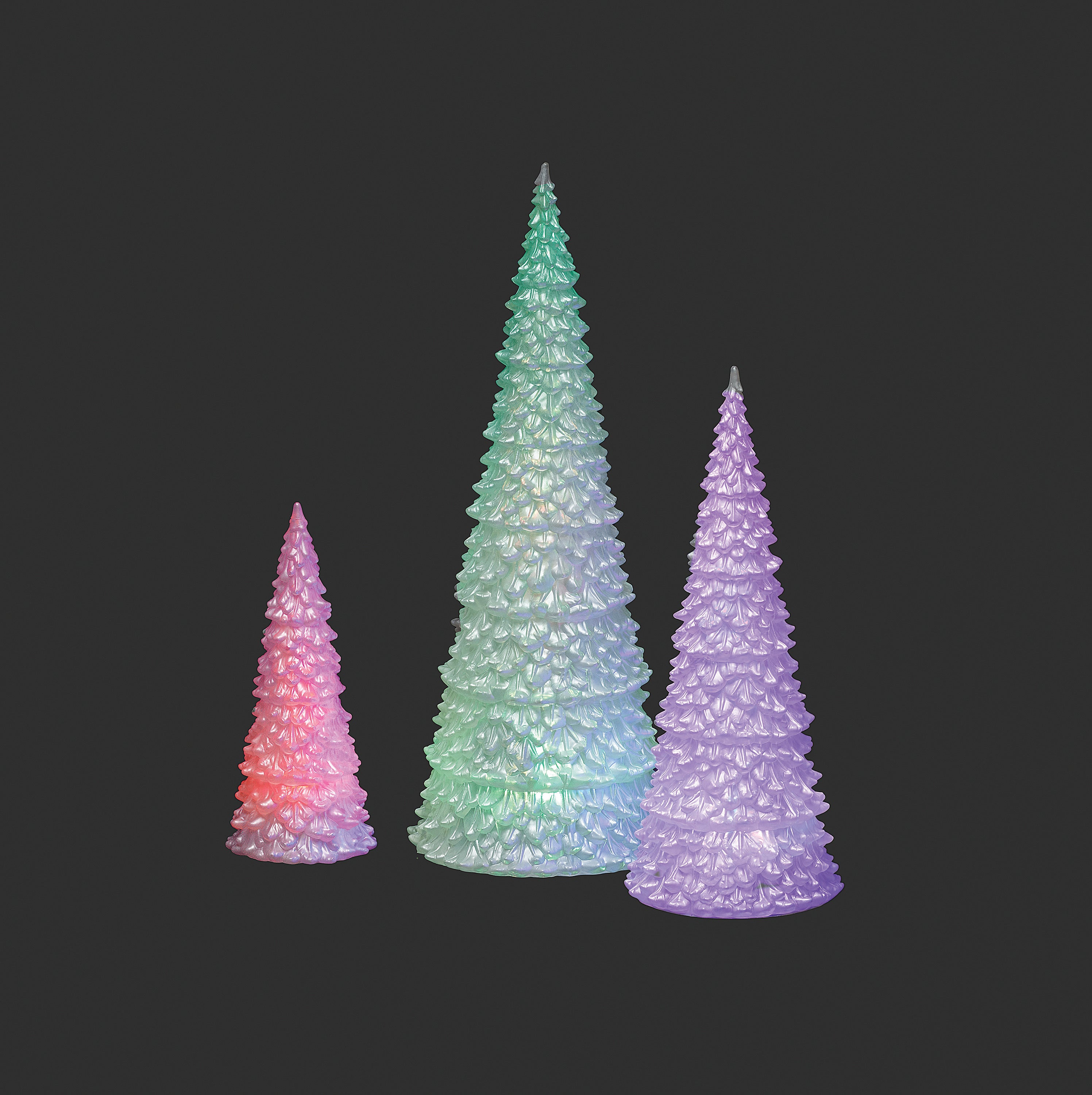 Lighted Pearlized Tree Set
