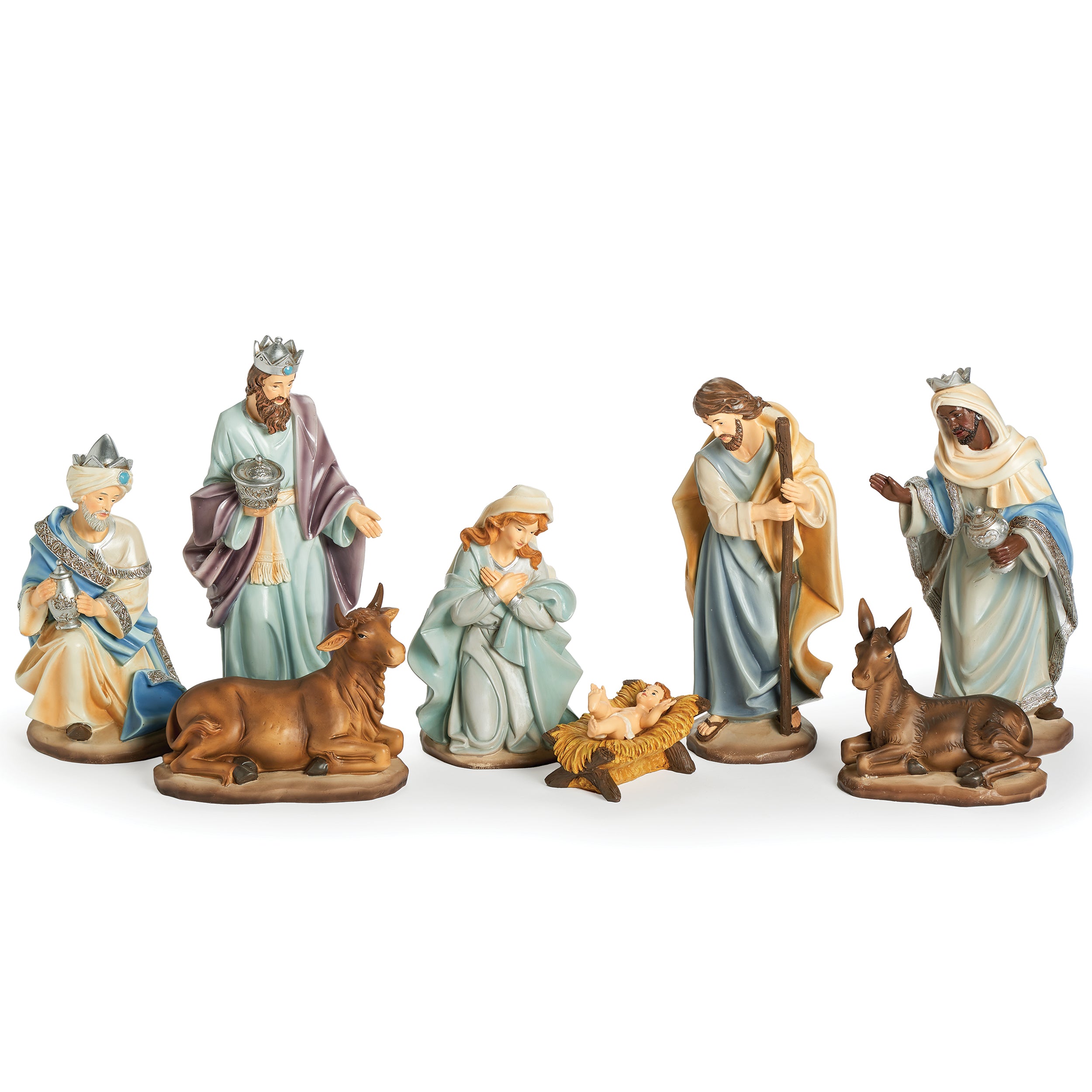 Celestial Blue Nativity 8-PC Nativity Set