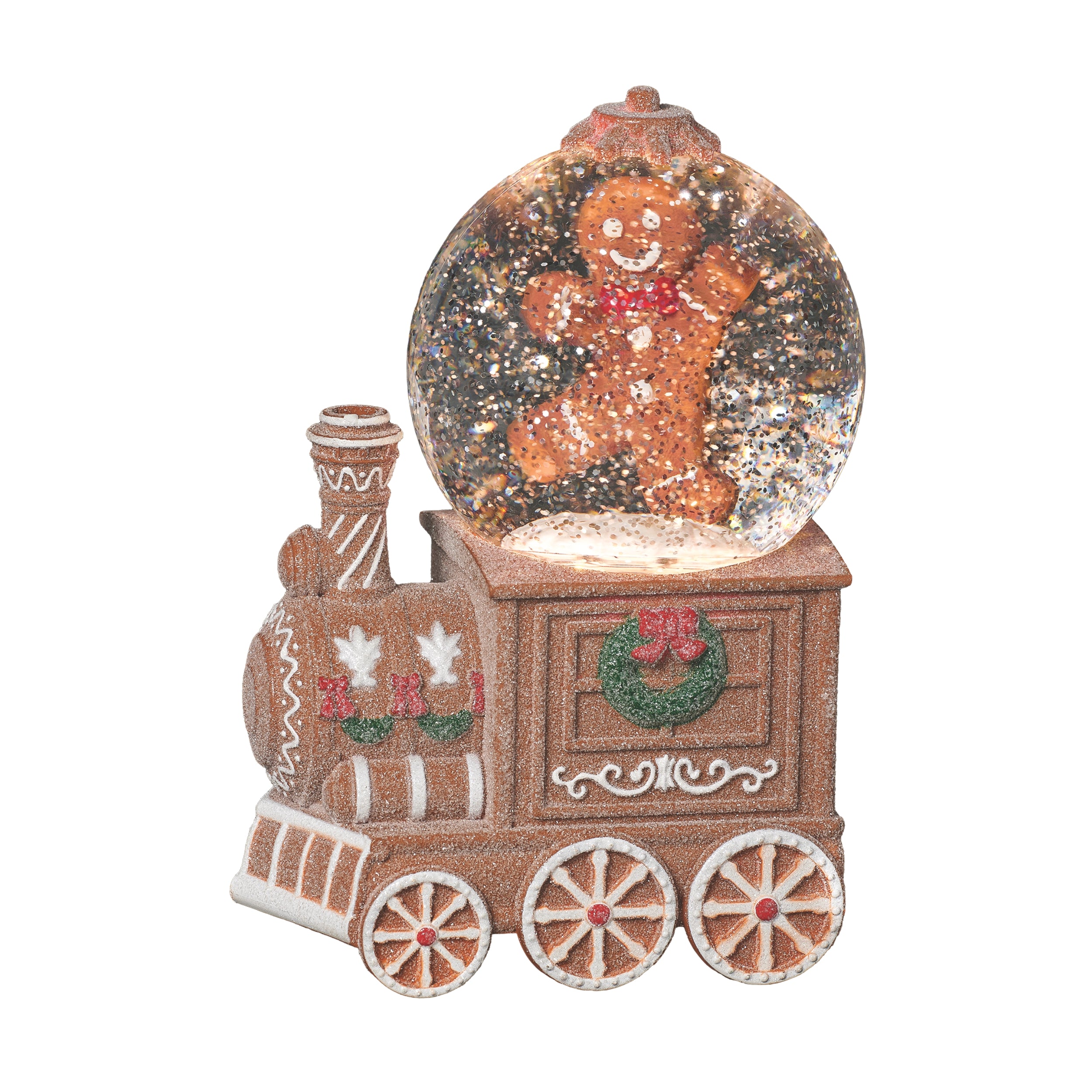 Confetti Lites Rotating Gingerbread Train