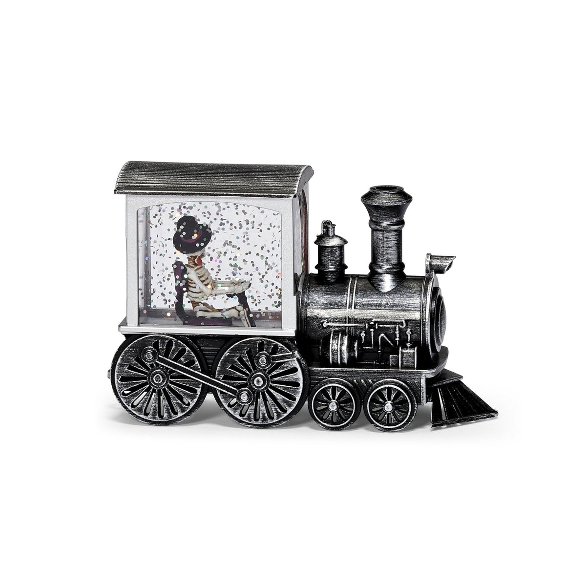 Shimmering Merry Lites Skeleton Train Halloween decoration, side view